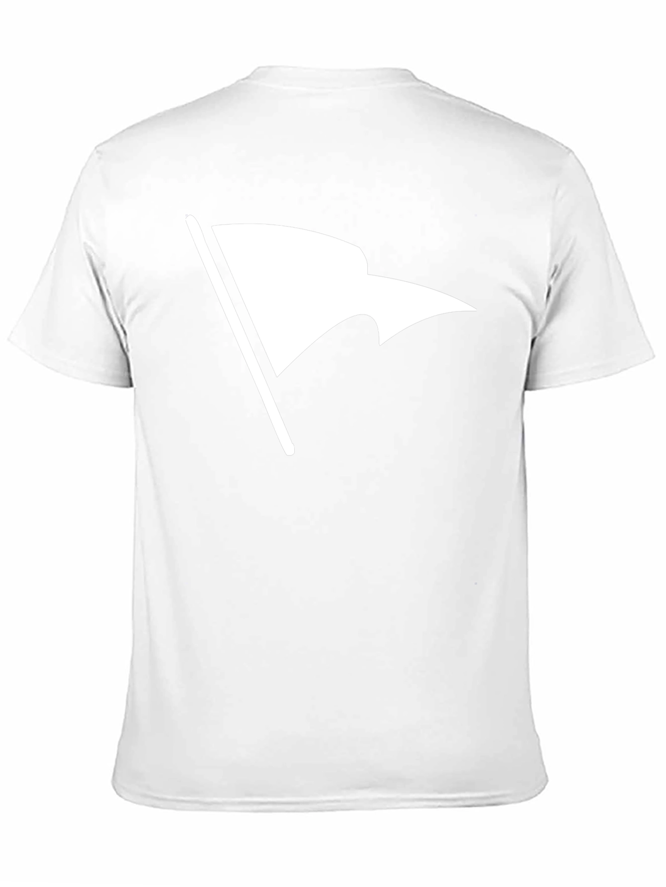 White Flag Graphic Black T-Shirt
