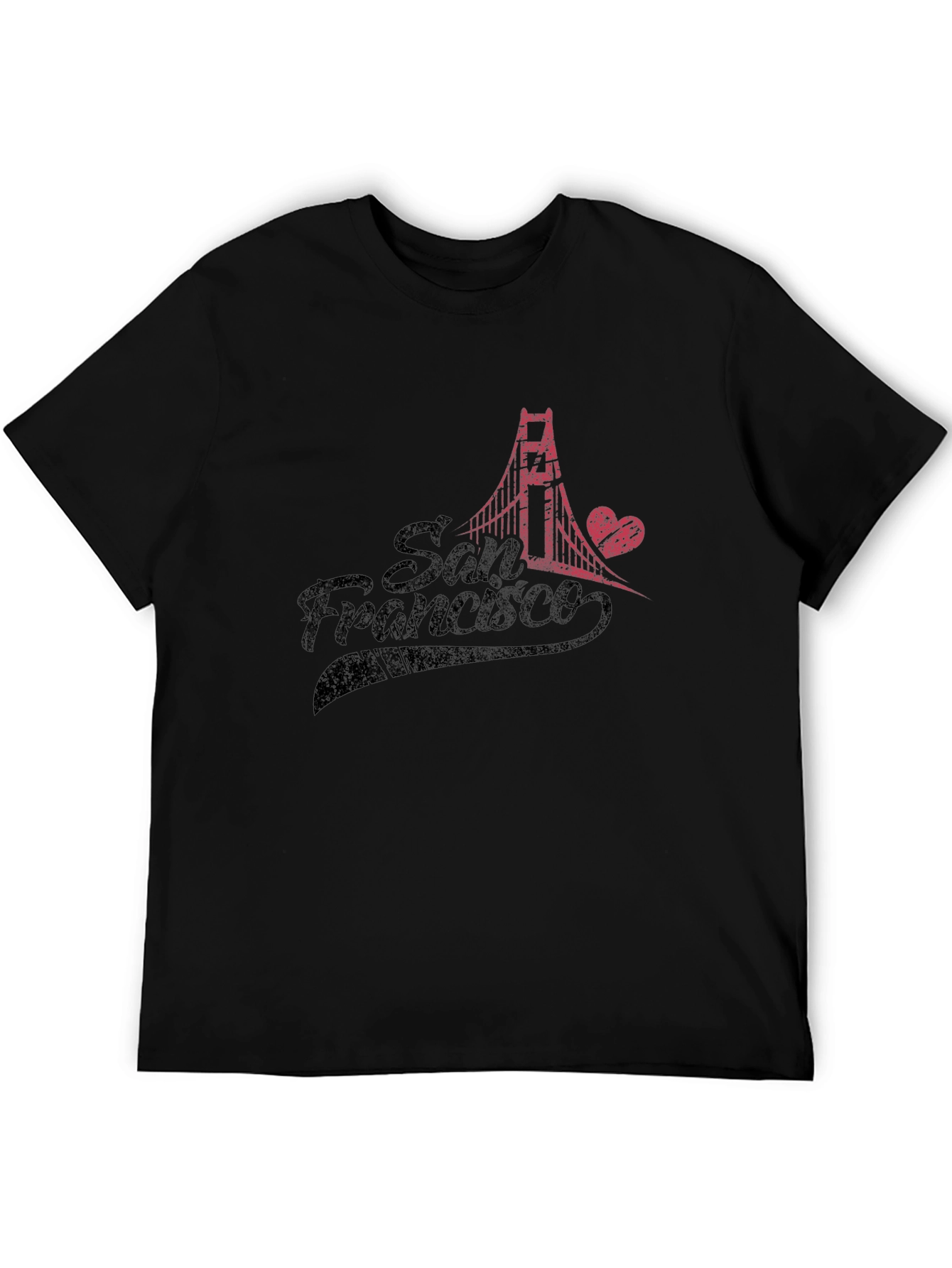 San Francisco Bridge Graphic Black T-Shirt