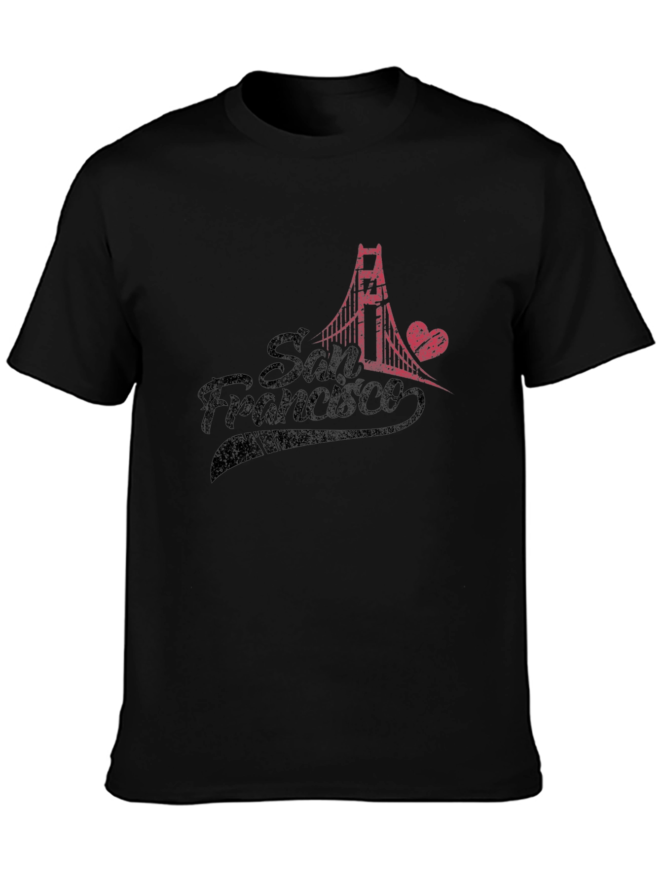 San Francisco Bridge Graphic Black T-Shirt