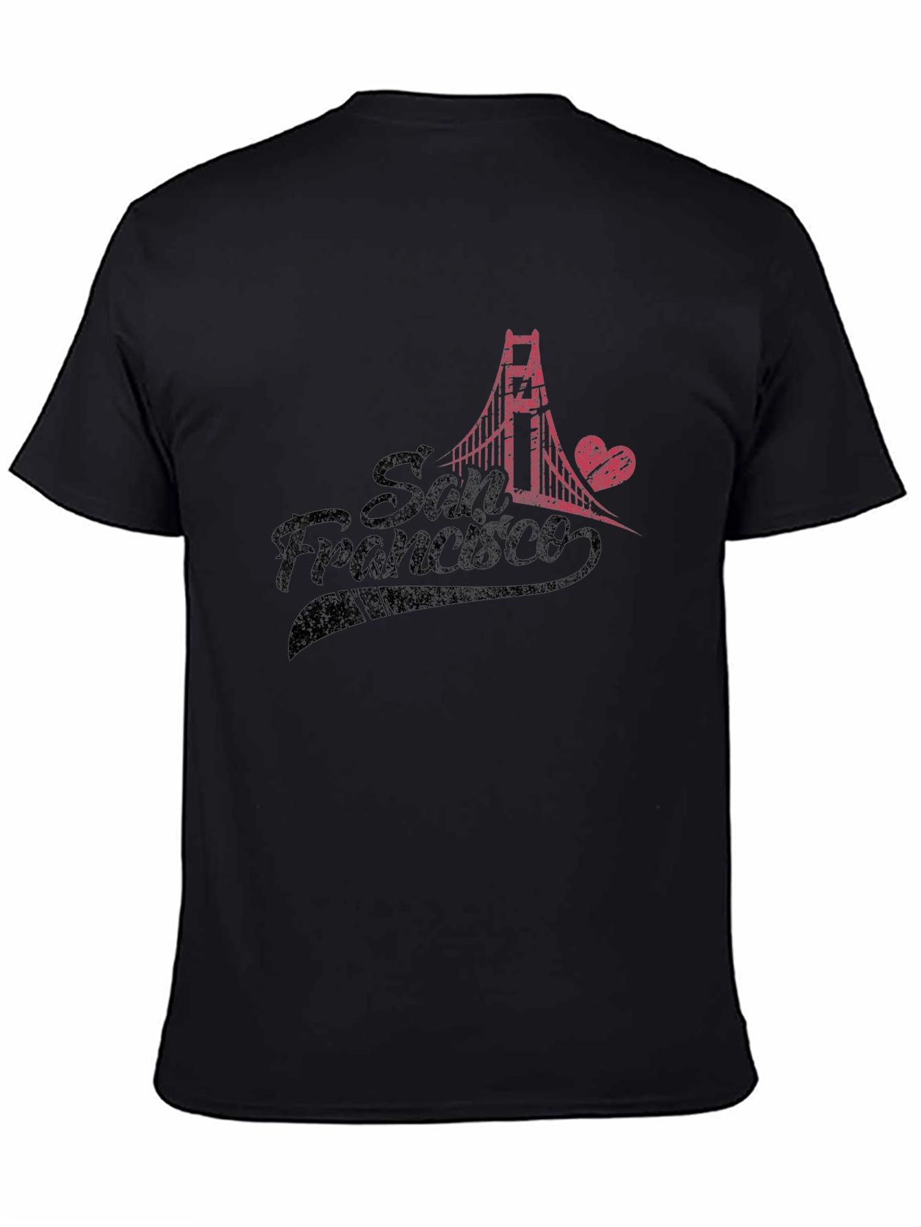 San Francisco Bridge Graphic Black T-Shirt