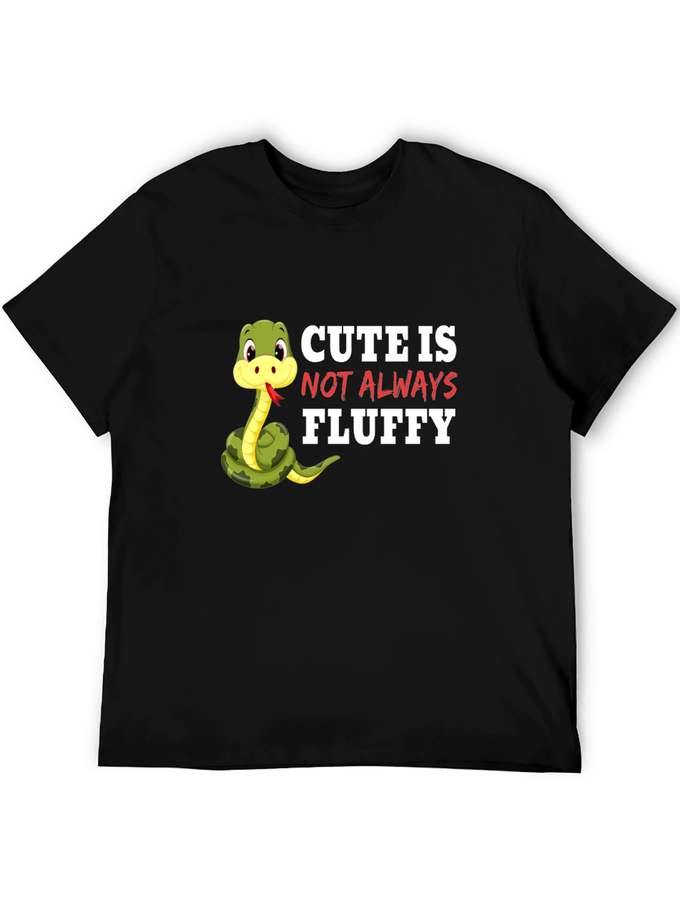 Cute Snake Graphic T-Shirt - Not Always Fluffy!