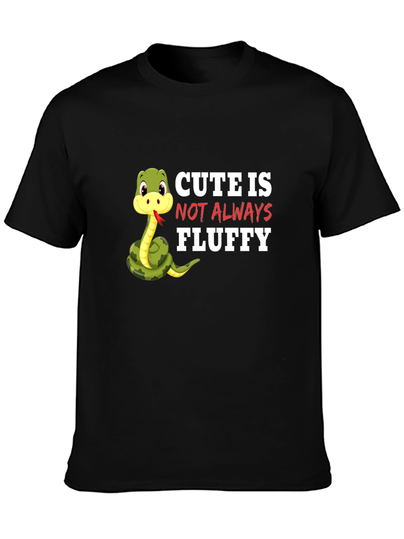 Cute Snake Graphic T-Shirt - Not Always Fluffy!