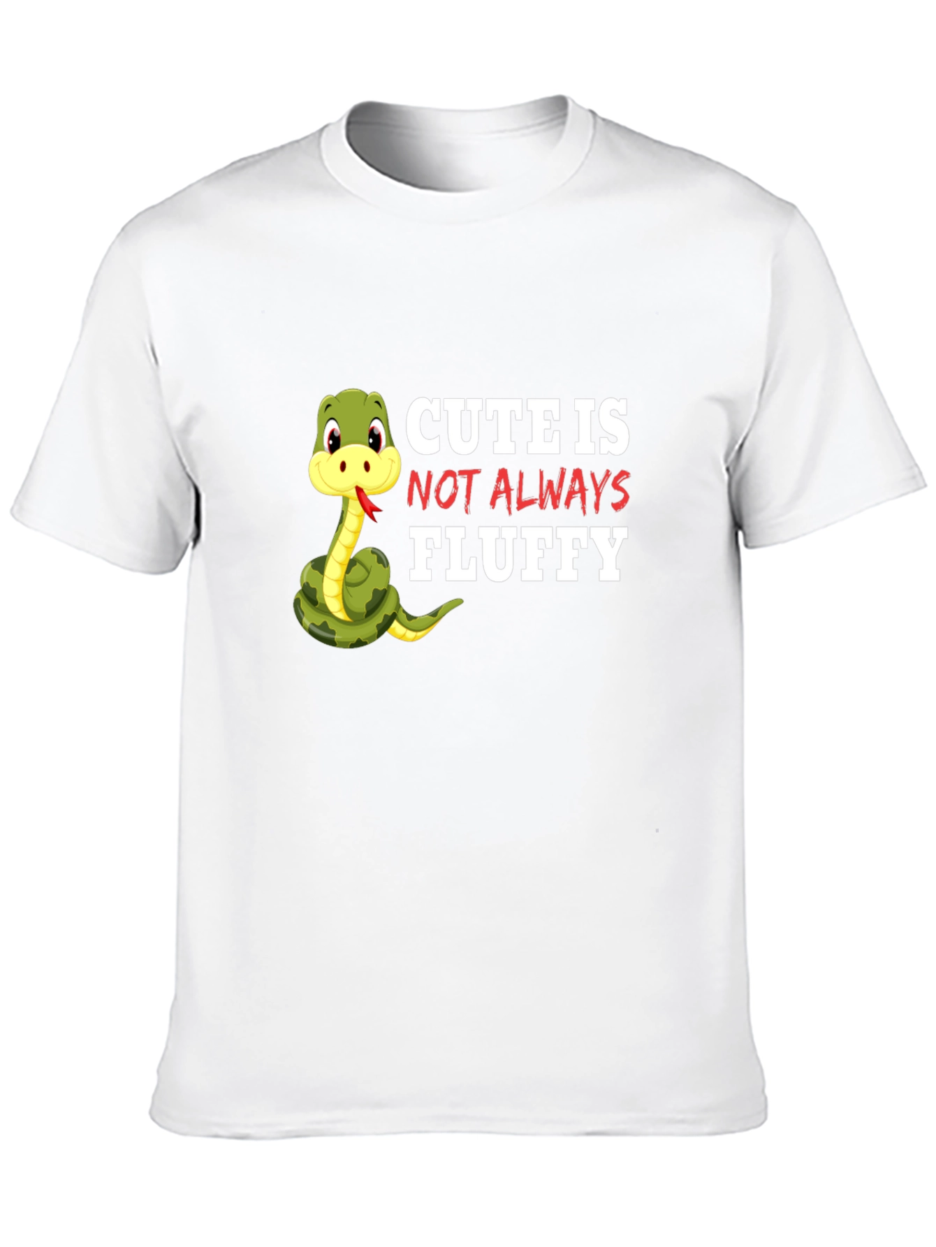 Cute Snake Graphic T-Shirt - Not Always Fluffy!