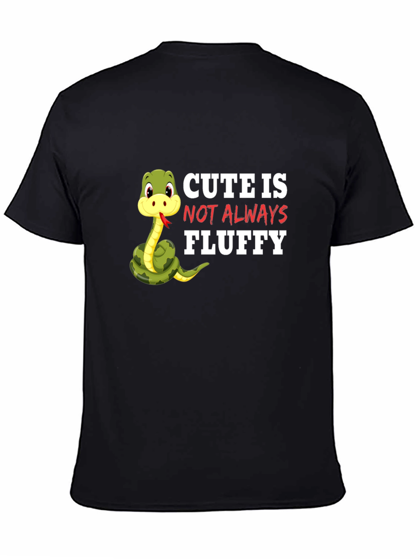 Cute Snake Graphic T-Shirt - Not Always Fluffy!