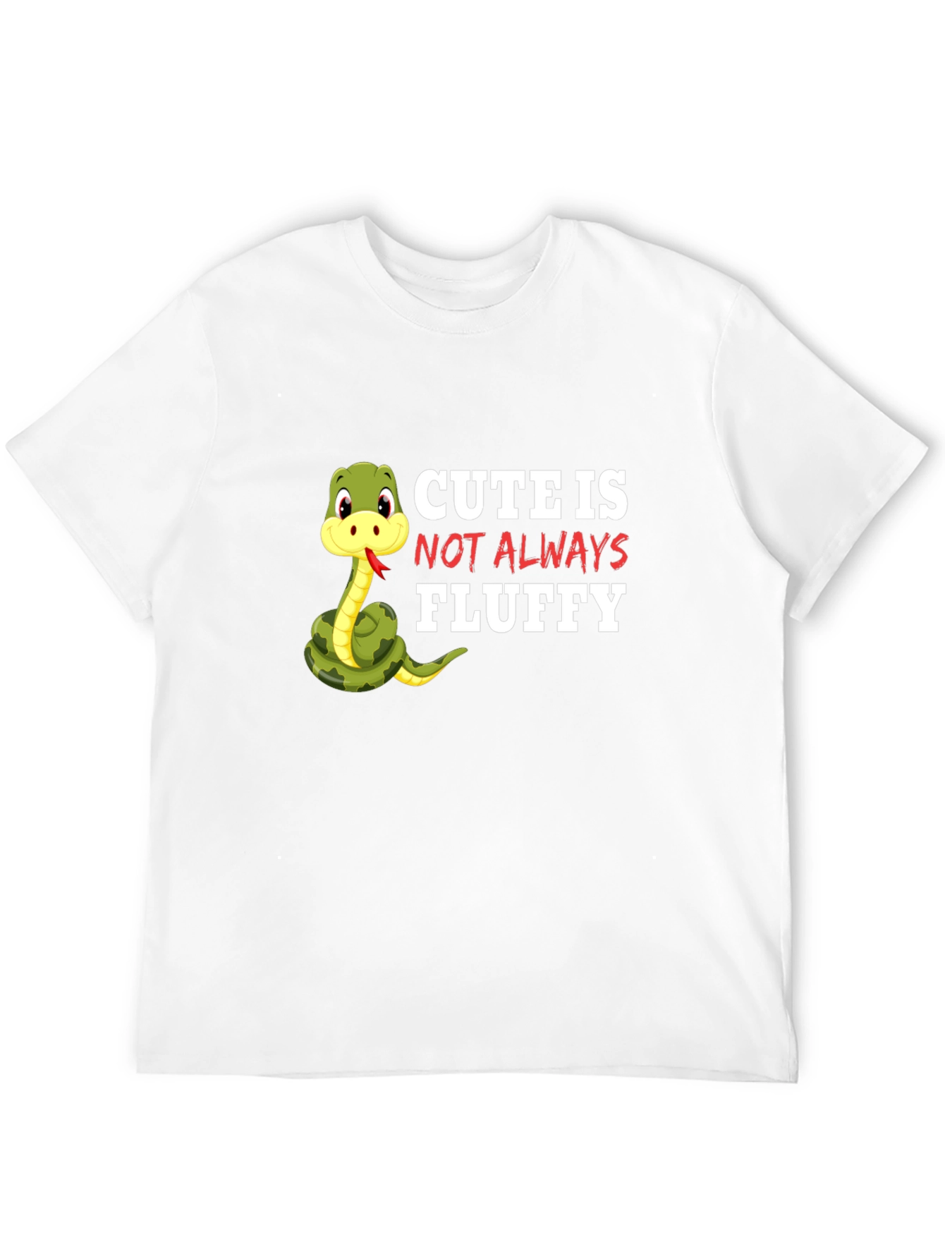 Cute Snake Graphic T-Shirt - Not Always Fluffy!