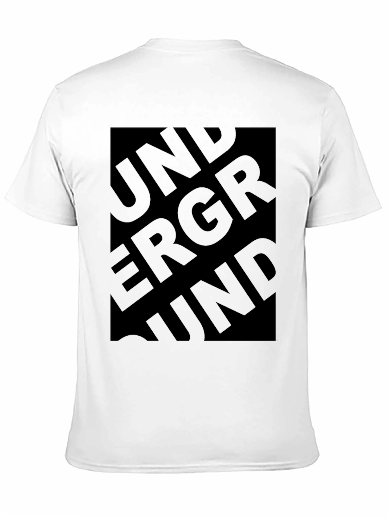 Underground Graphic Print Black T-Shirt
