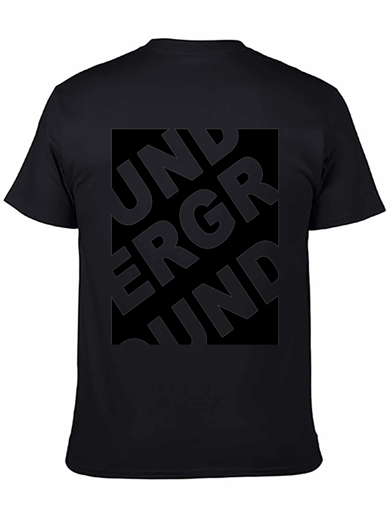 Underground Graphic Print Black T-Shirt