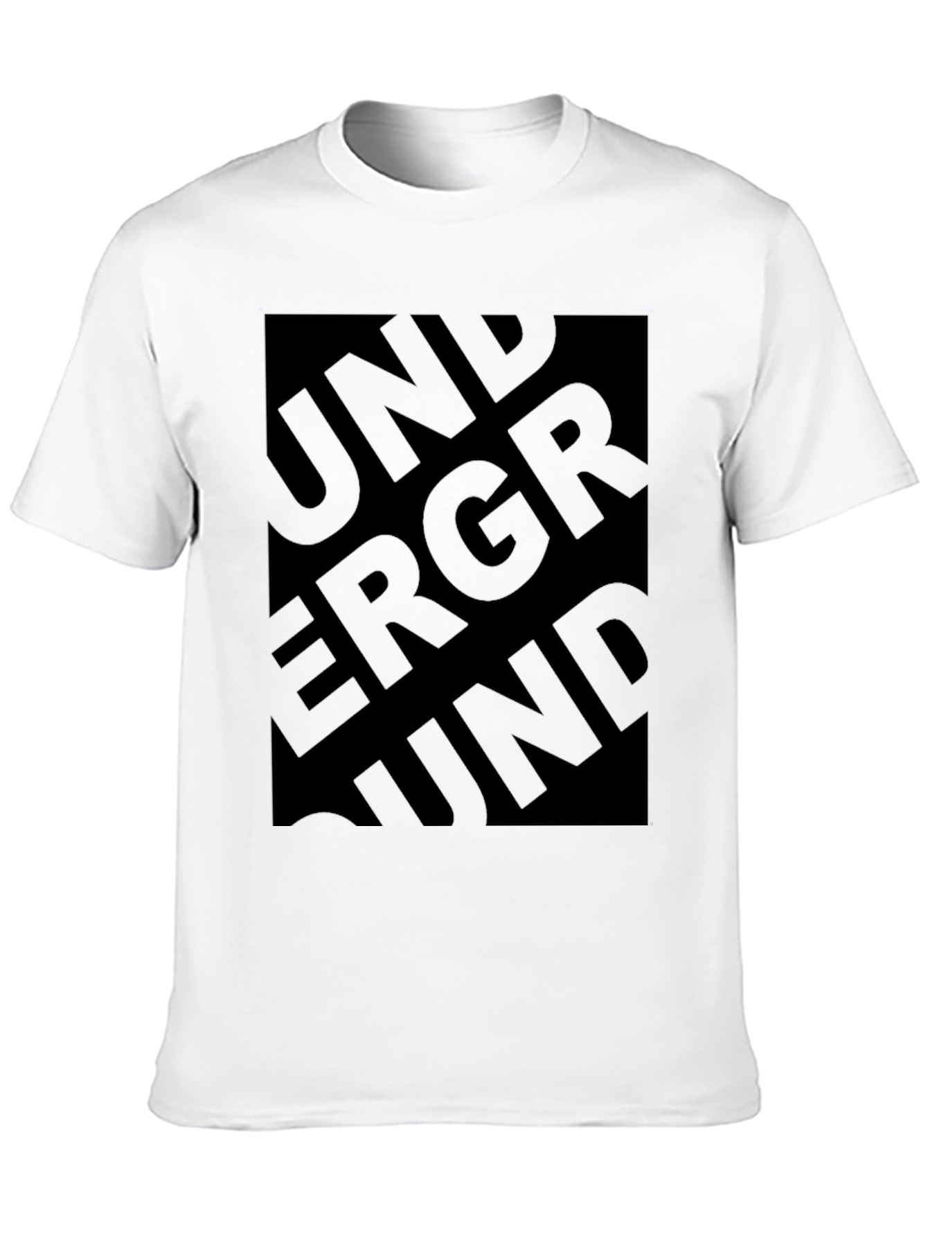 Underground Graphic Print Black T-Shirt
