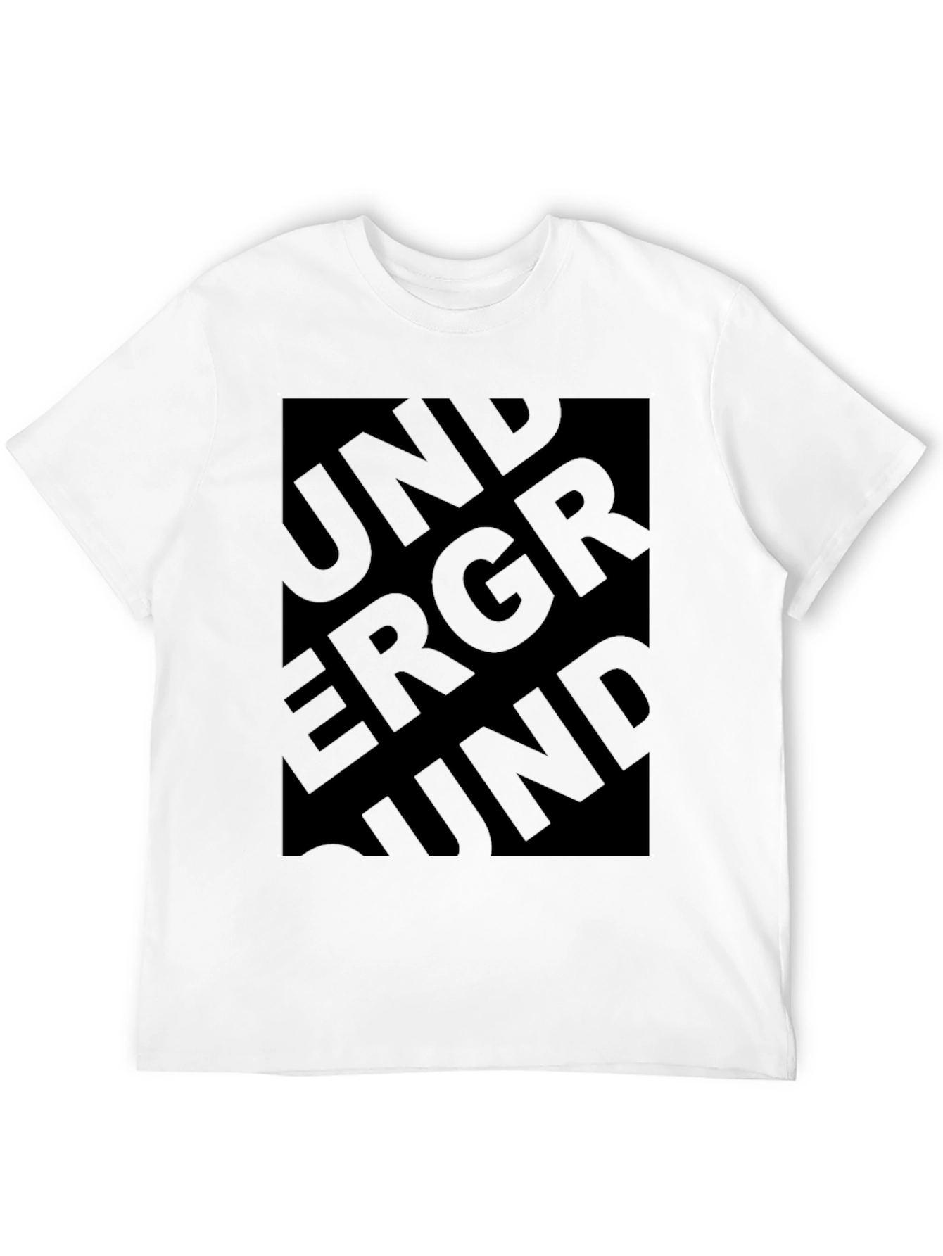 Underground Graphic Print Black T-Shirt