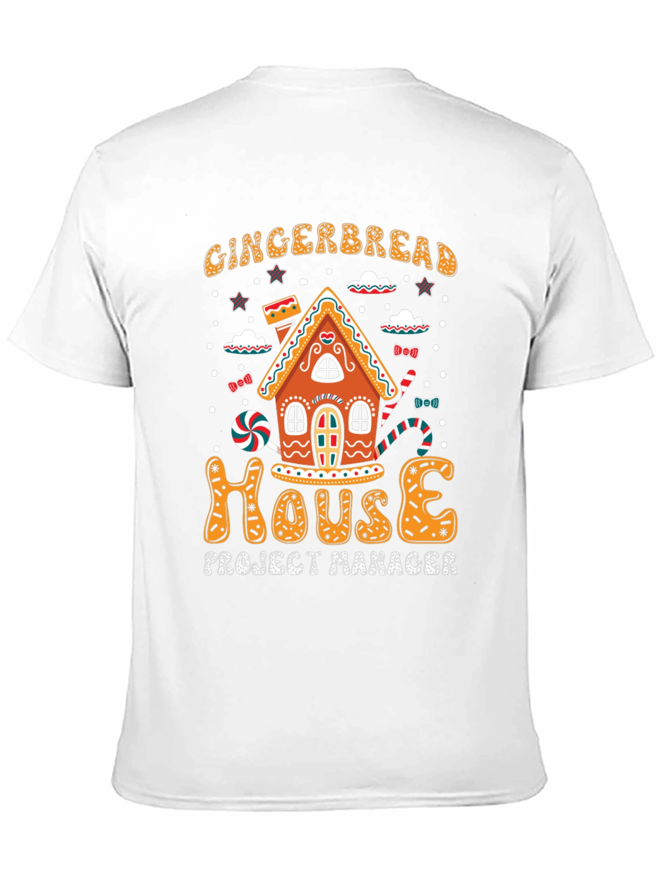 Gingerbread House Project Manager Black T-Shirt