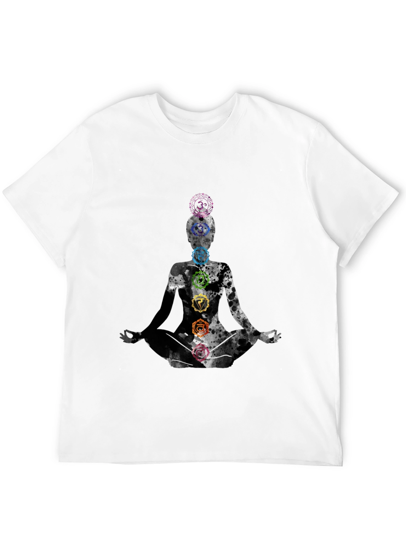 Chakra Meditation Graphic Tee - Black