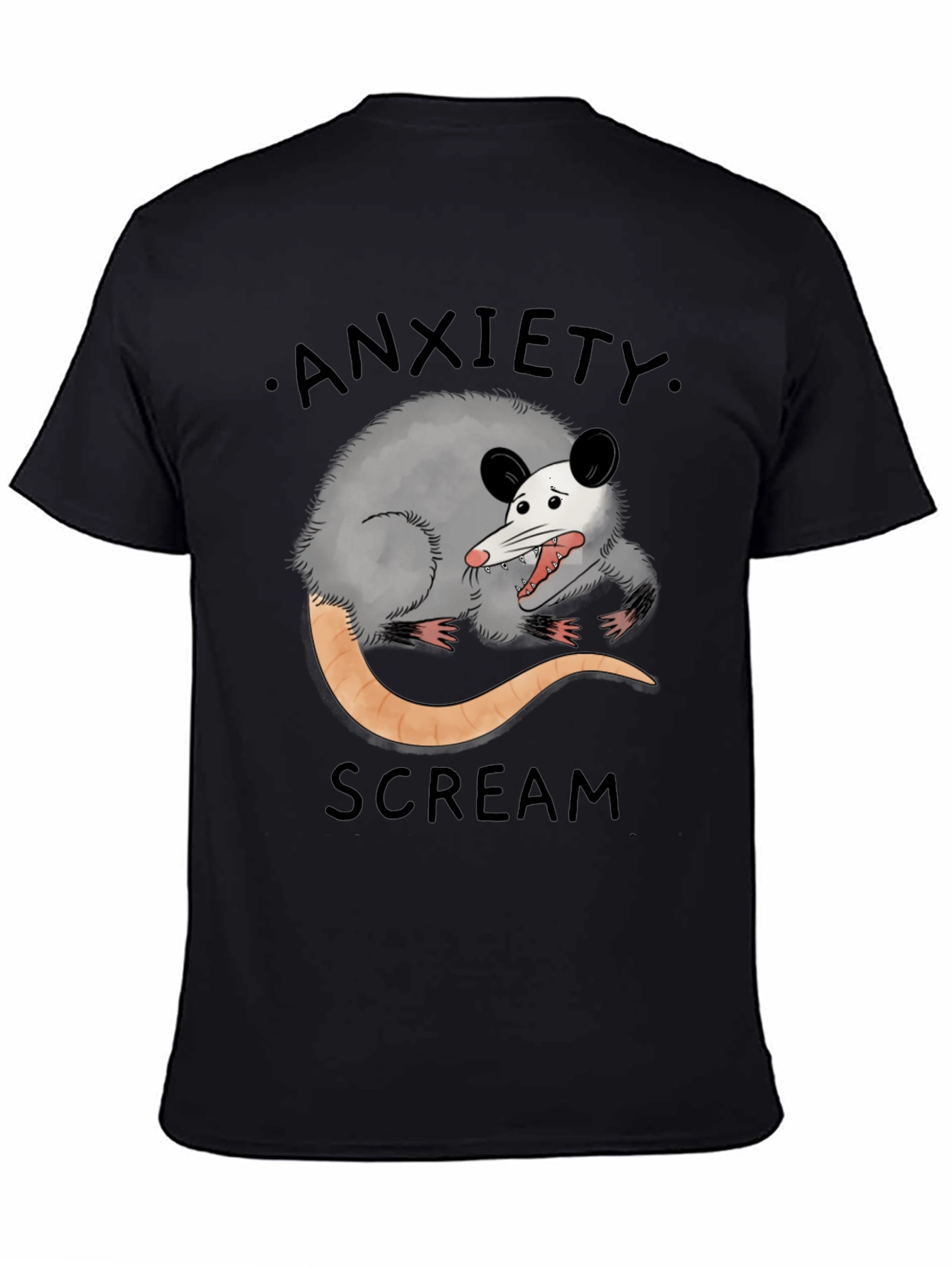 Anxiety Scream Opossum Graphic Tee