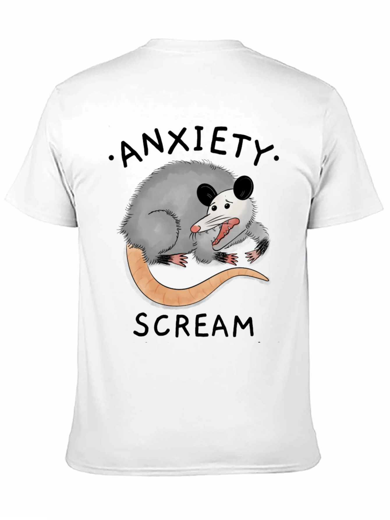 Anxiety Scream Opossum Graphic Tee