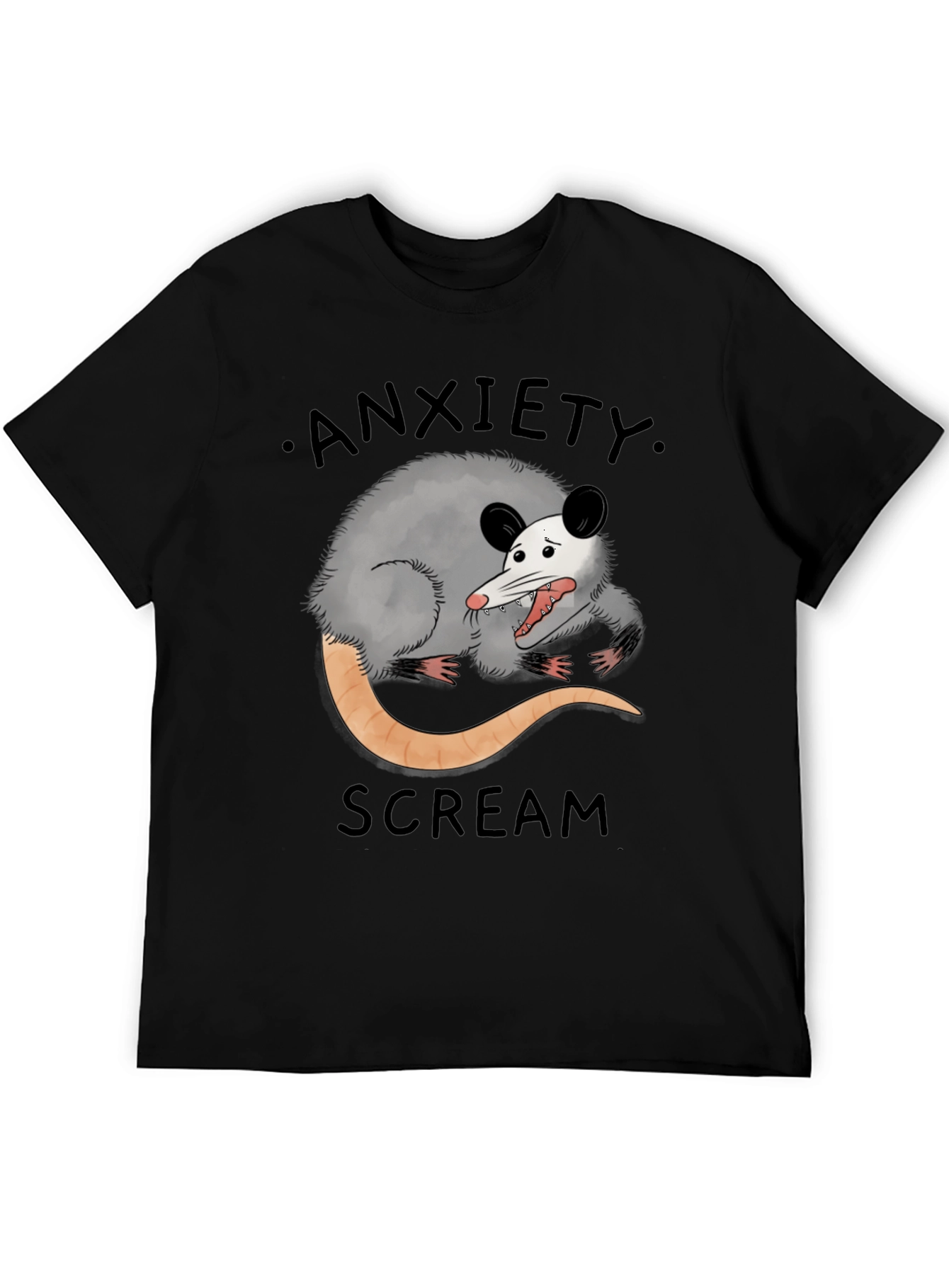 Anxiety Scream Opossum Graphic Tee