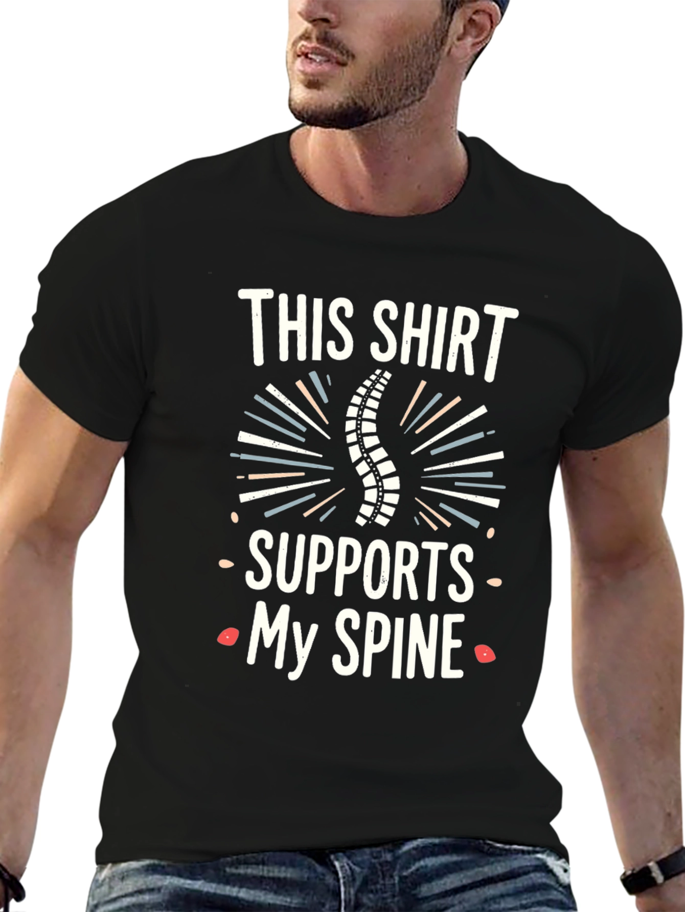 Spine Support T-Shirt - Chiropractic Humor Tee