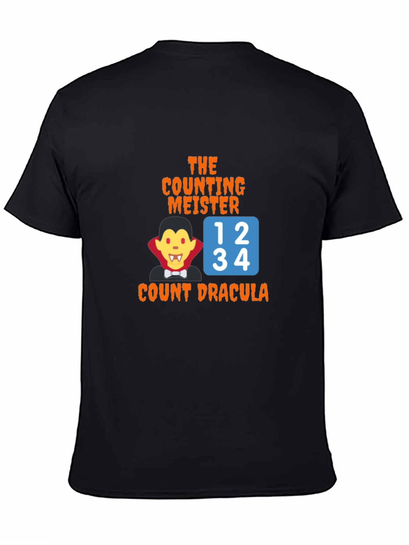 Count Dracula Counting Meister Black T-Shirt