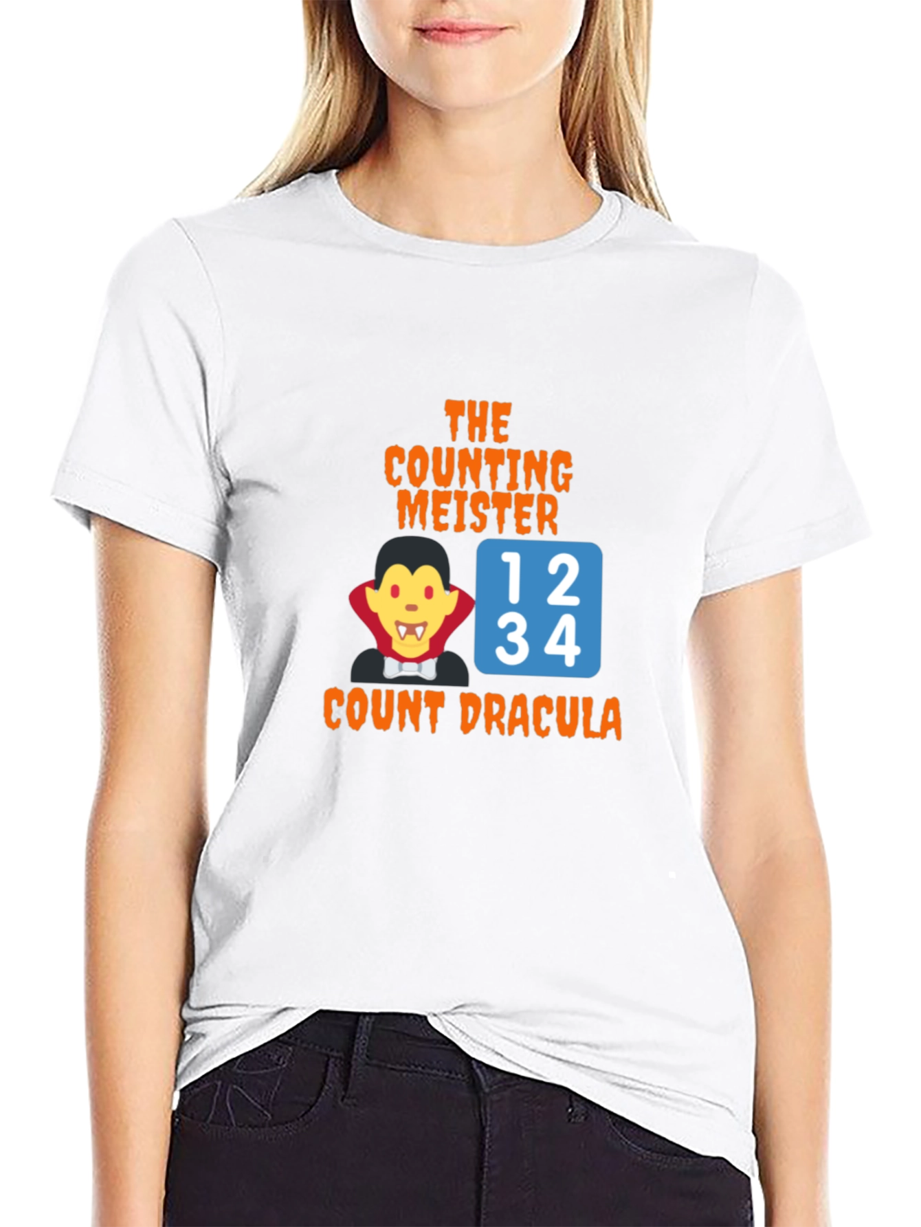 Count Dracula Counting Meister Black T-Shirt