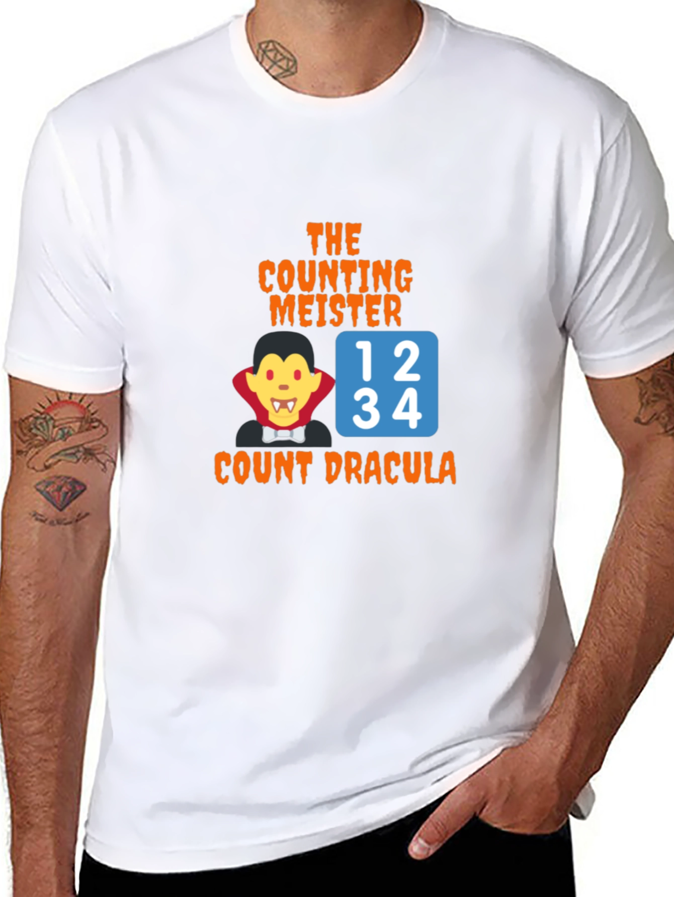 Count Dracula Counting Meister Black T-Shirt