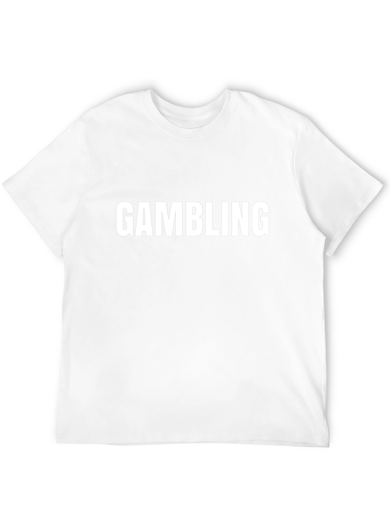 Gambling Graphic Tee - Black Crewneck T-Shirt