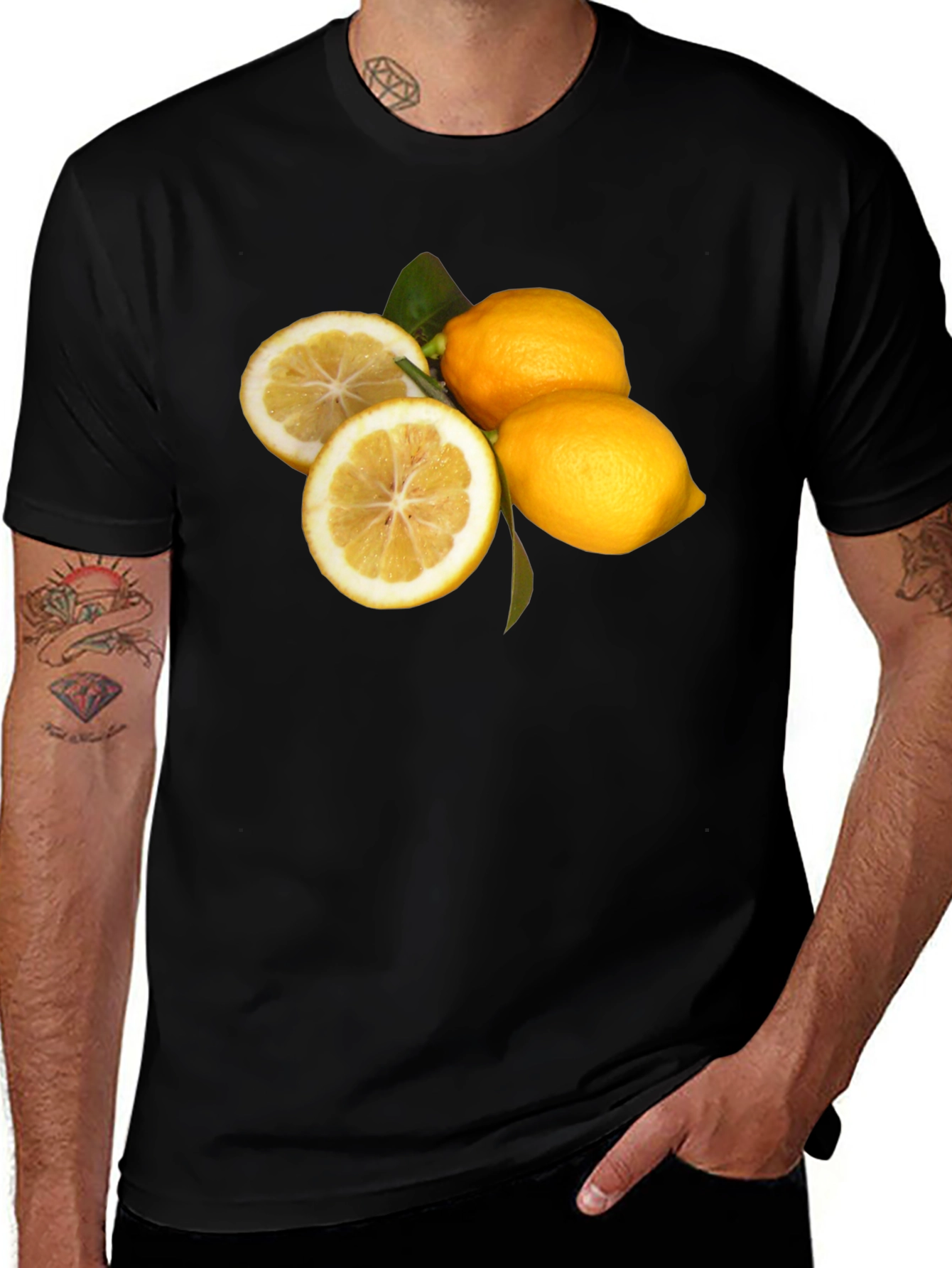 Lemon Graphic Black T-Shirt