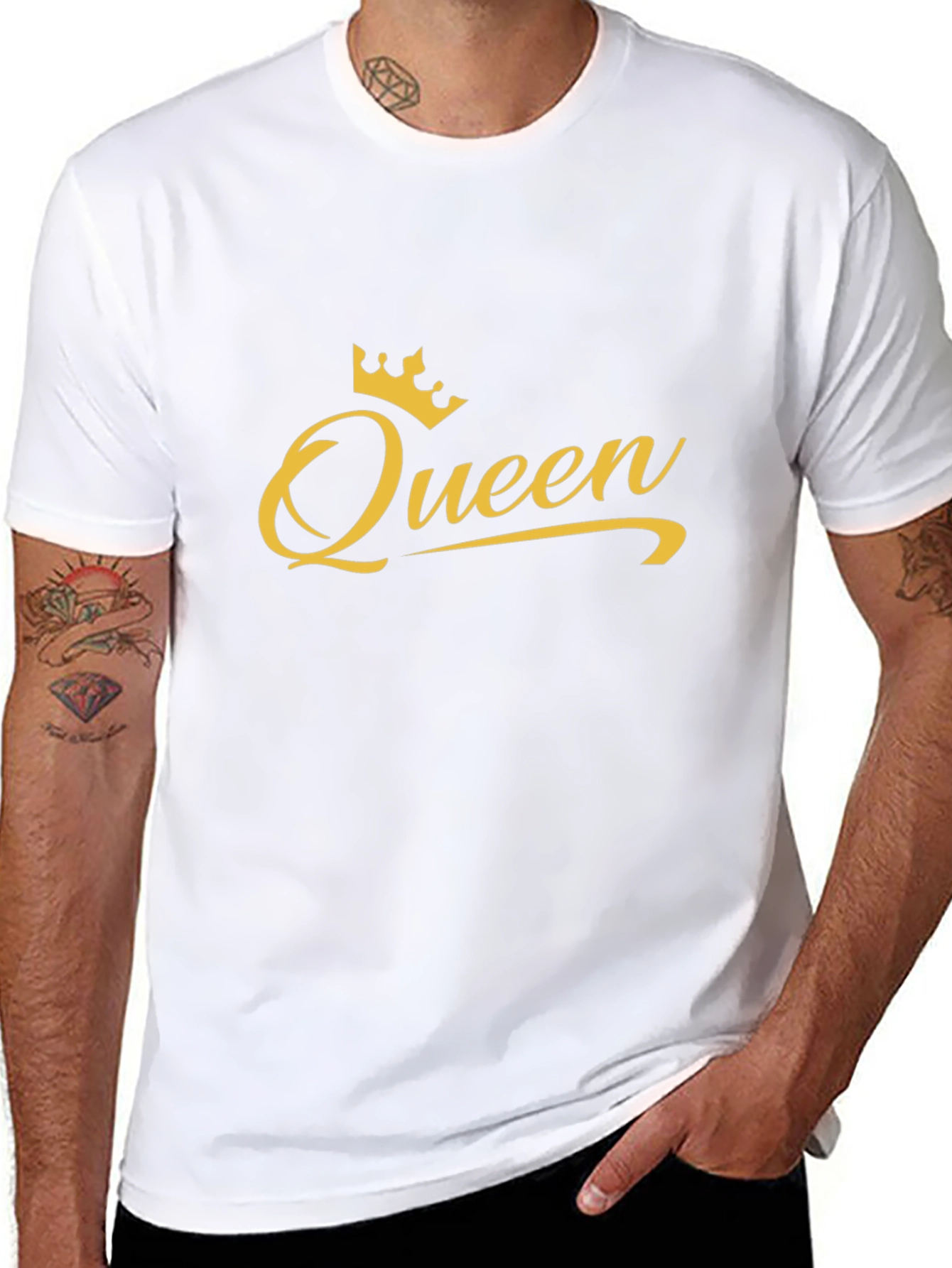 Queen Crown Graphic Black T-Shirt - Stylish Casual Tee