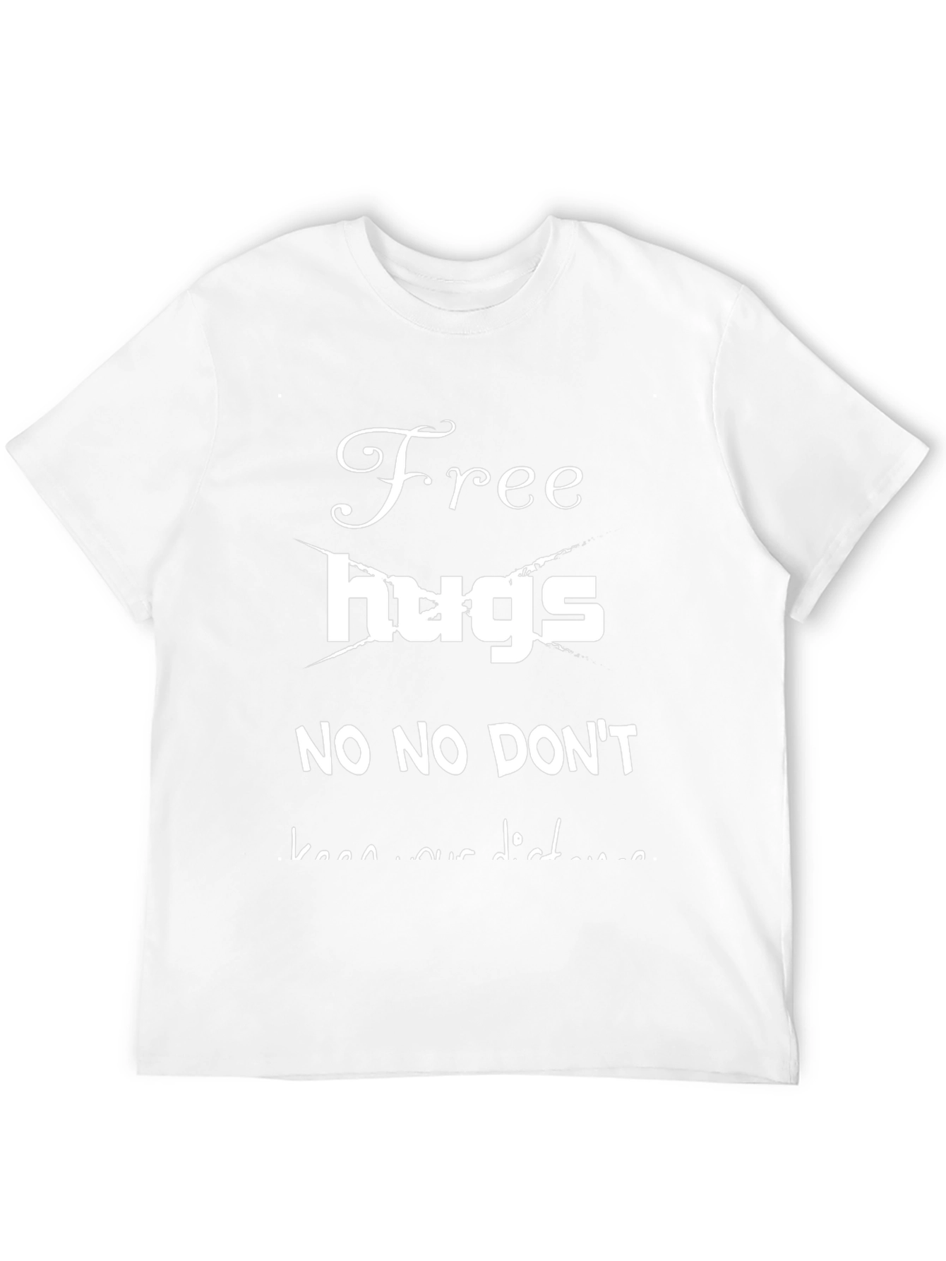 Humorous Free Hugs T-Shirt - Social Distancing Tee