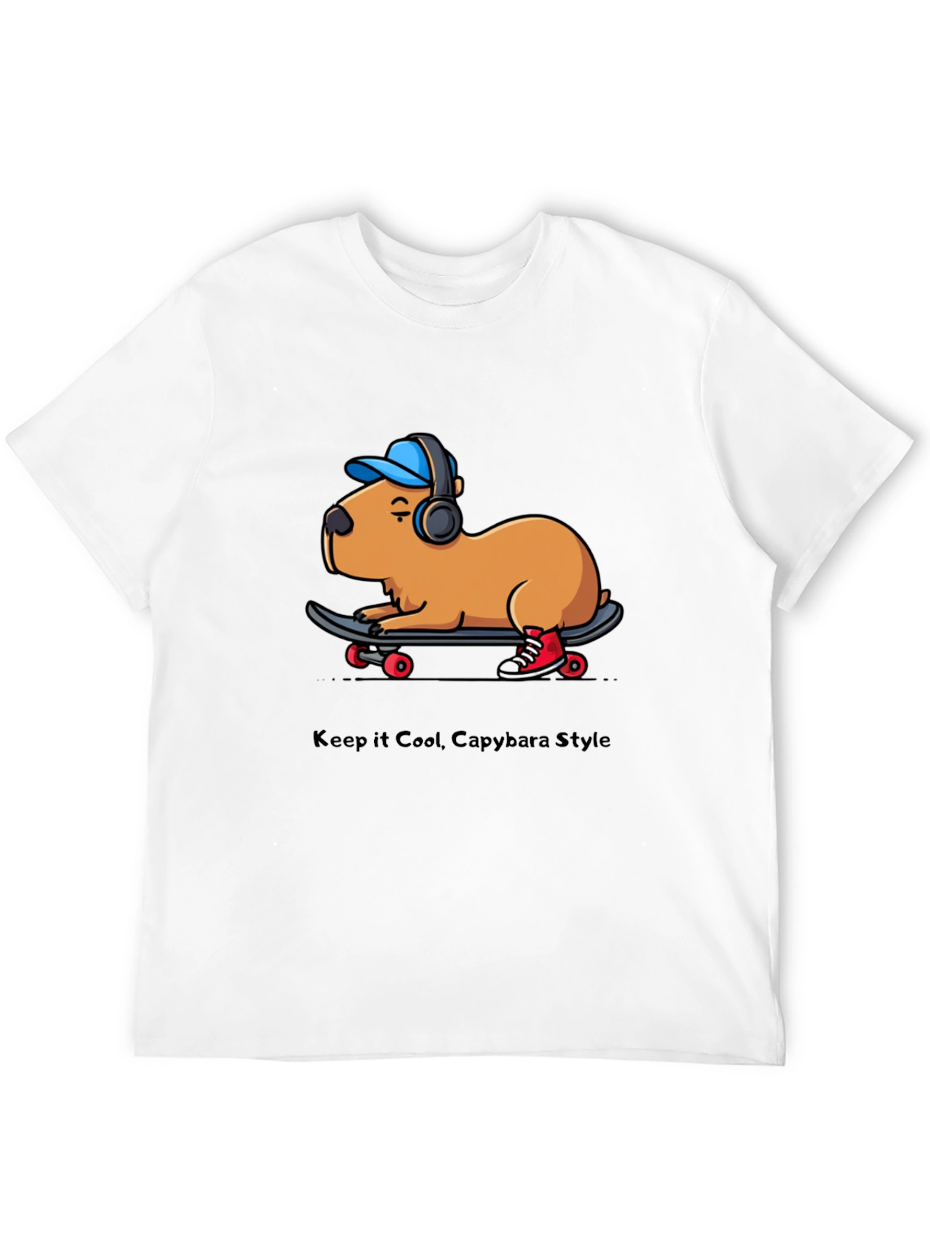 Cool Capybara Skateboard T-Shirt
