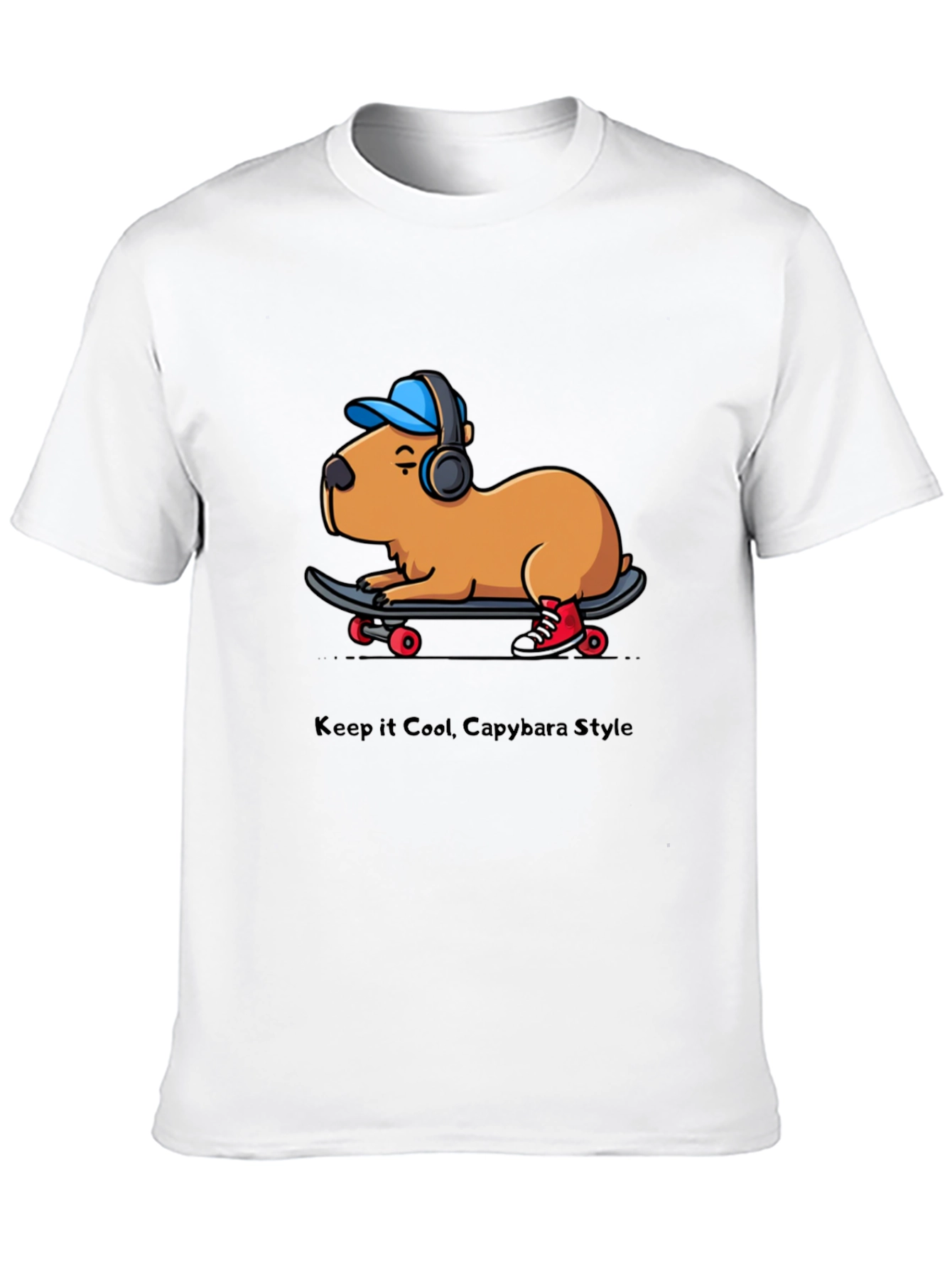 Cool Capybara Skateboard T-Shirt