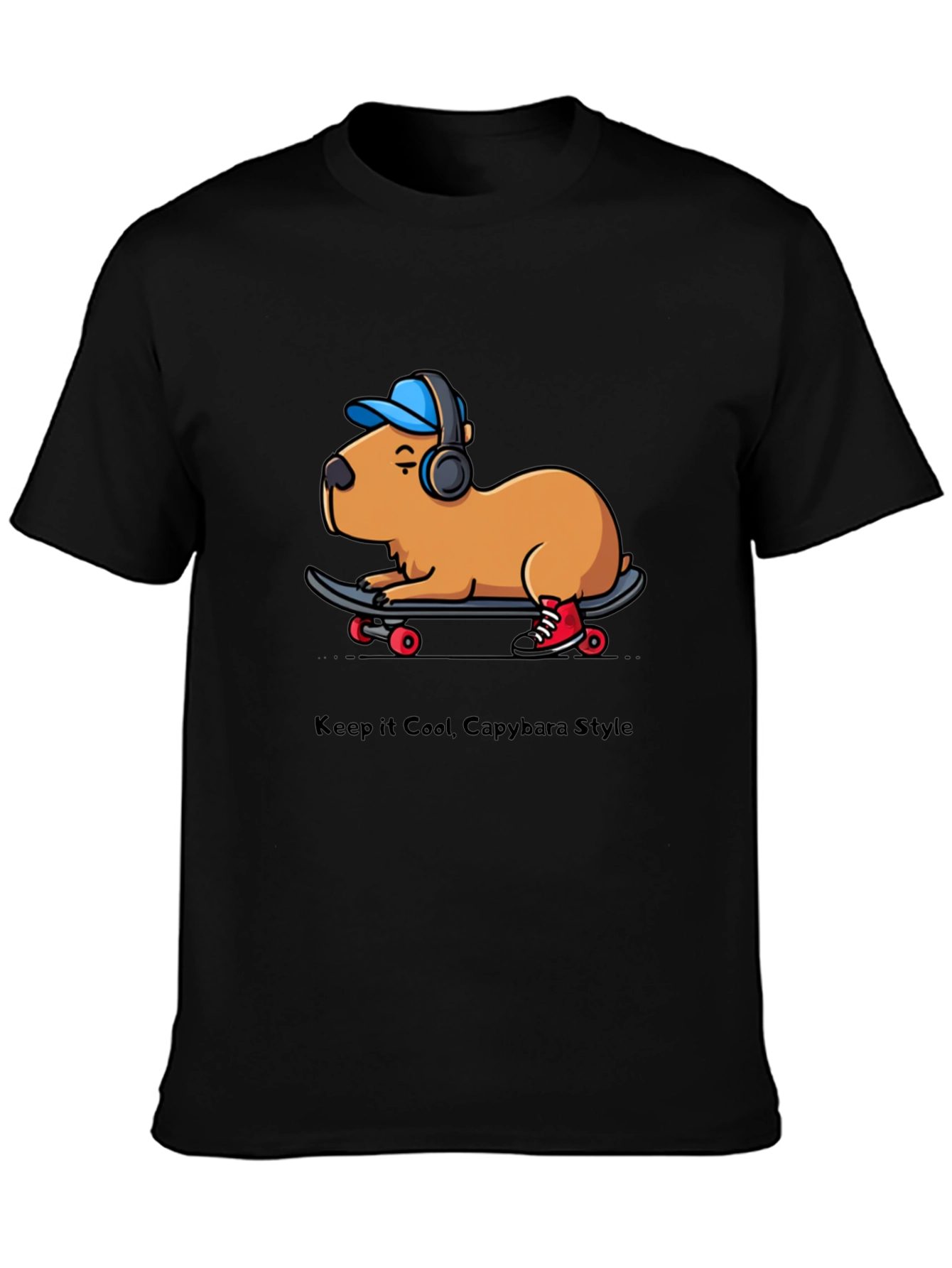 Cool Capybara Skateboard T-Shirt