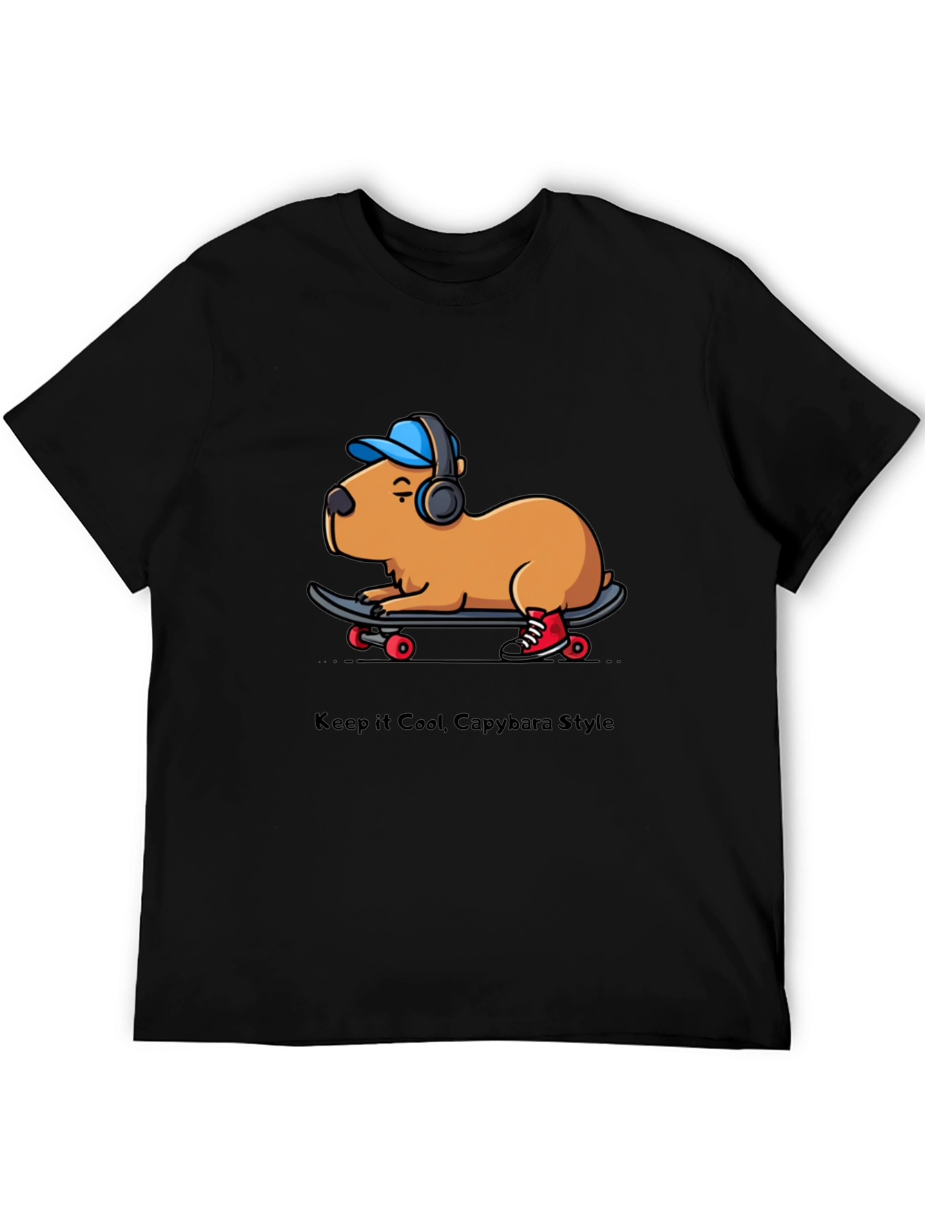Cool Capybara Skateboard T-Shirt