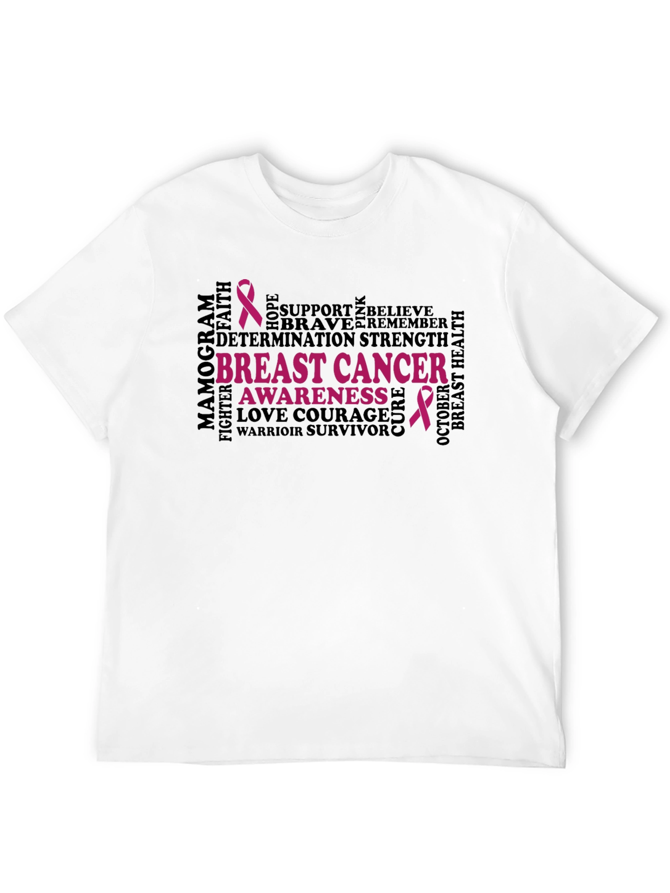 Breast Cancer Awareness Black T-Shirt