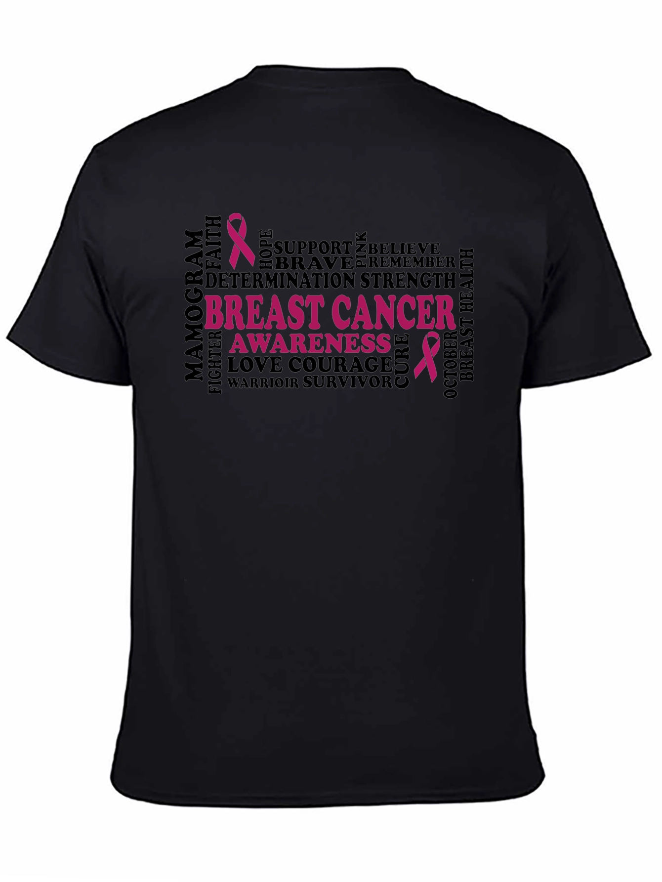Breast Cancer Awareness Black T-Shirt