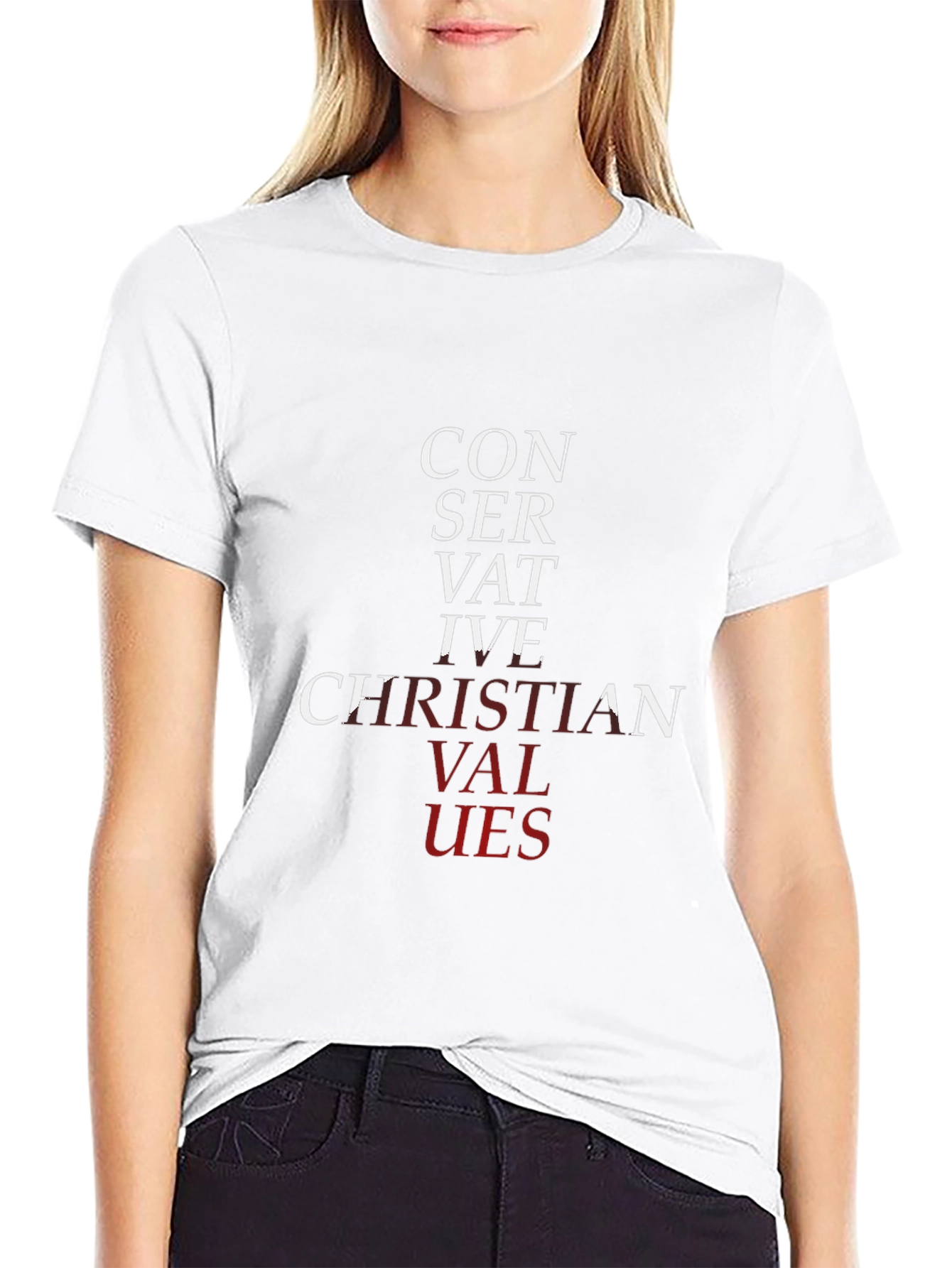 Conservative Christian Values Graphic T-Shirt
