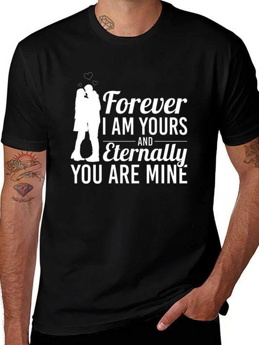 Forever Yours Graphic T-Shirt - Romantic Couple Design