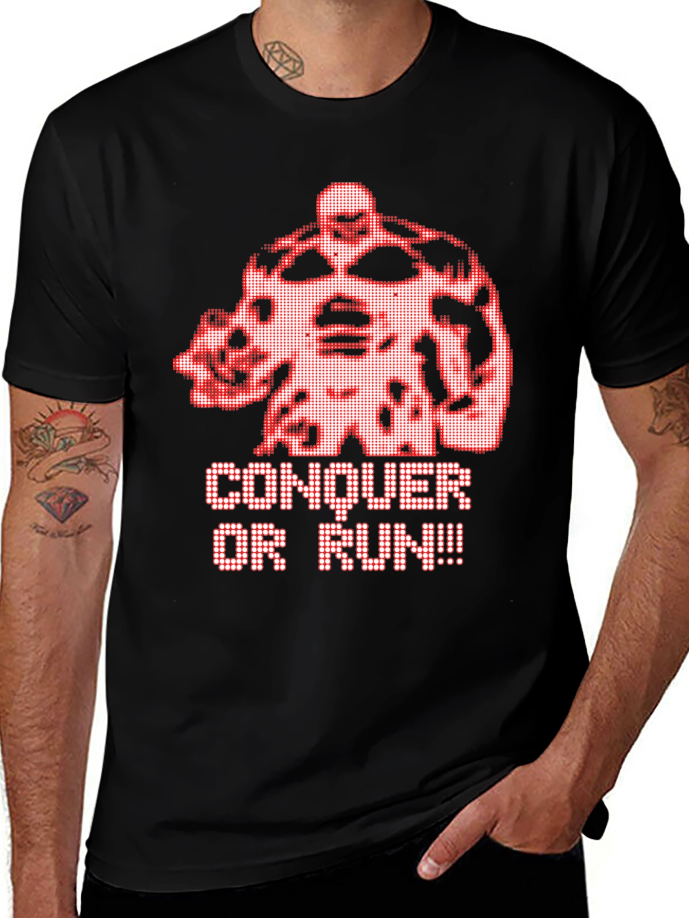 Conquer or Run Graphic T-Shirt