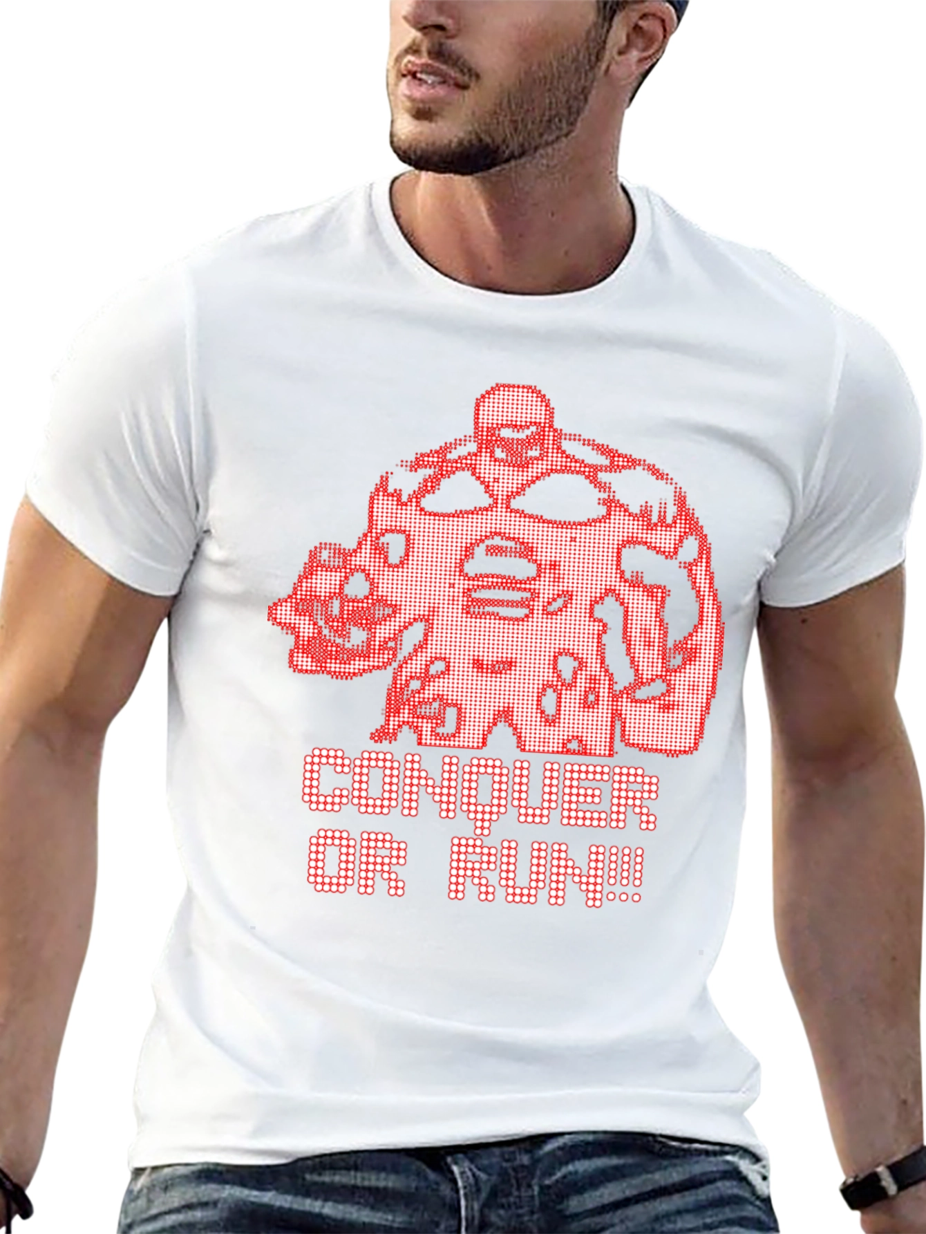 Conquer or Run Graphic T-Shirt
