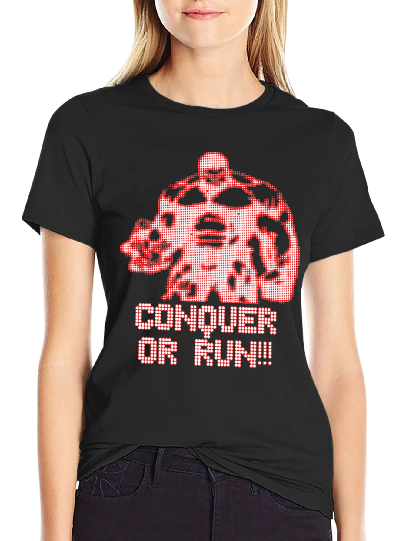 Conquer or Run Graphic T-Shirt
