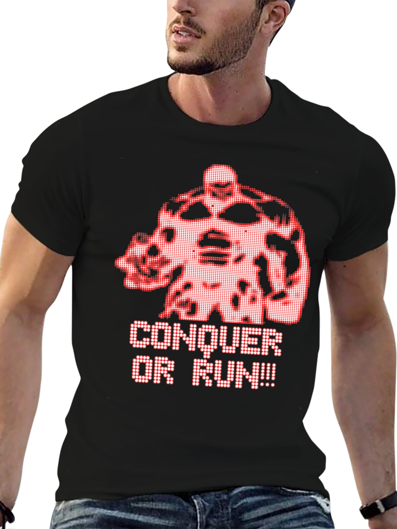Conquer or Run Graphic T-Shirt