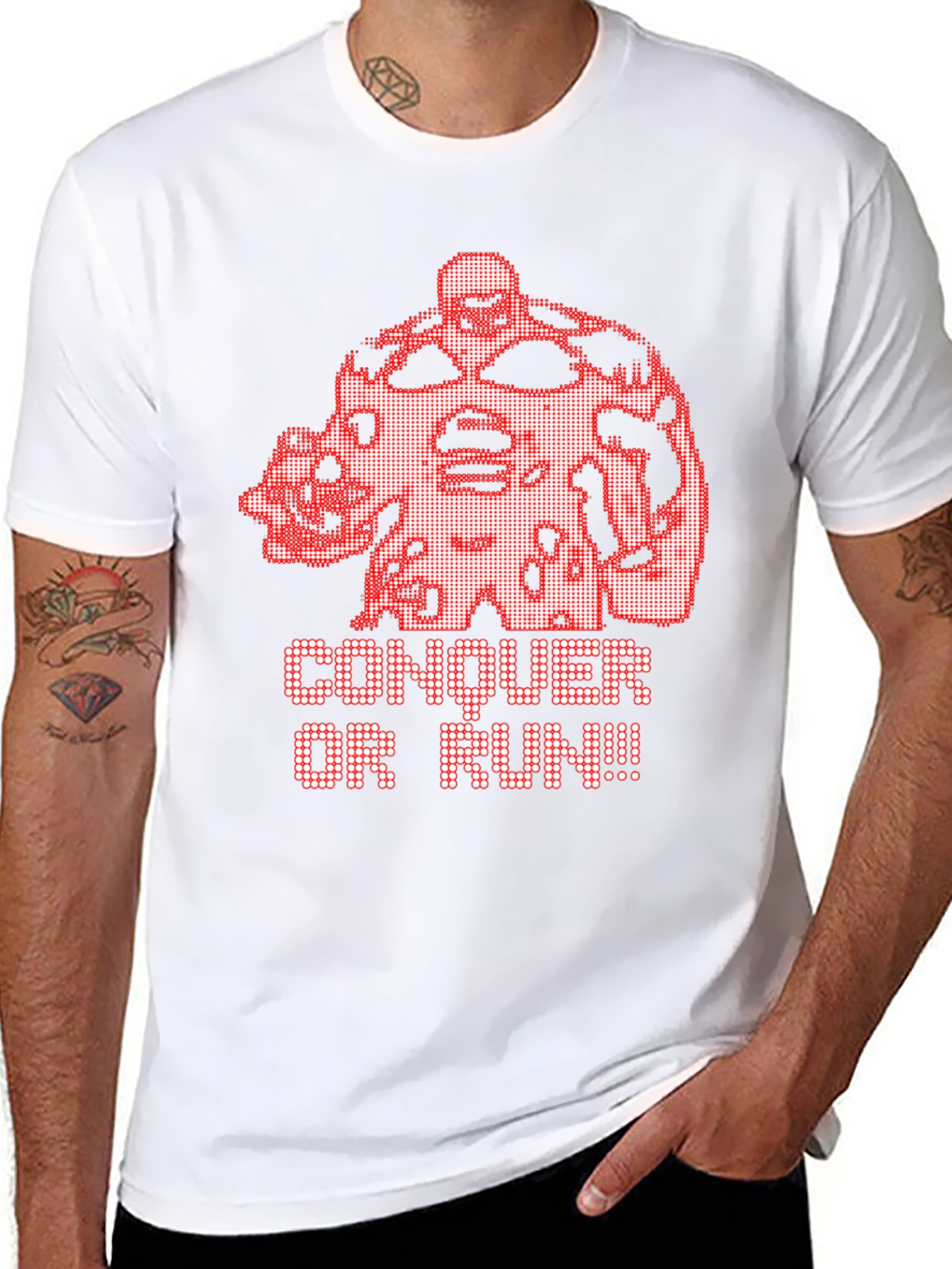Conquer or Run Graphic T-Shirt
