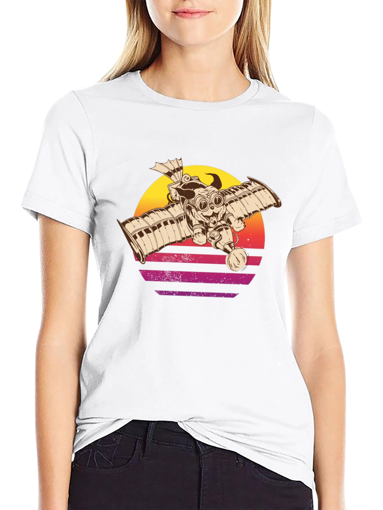 Steampunk Pug Pilot T-Shirt