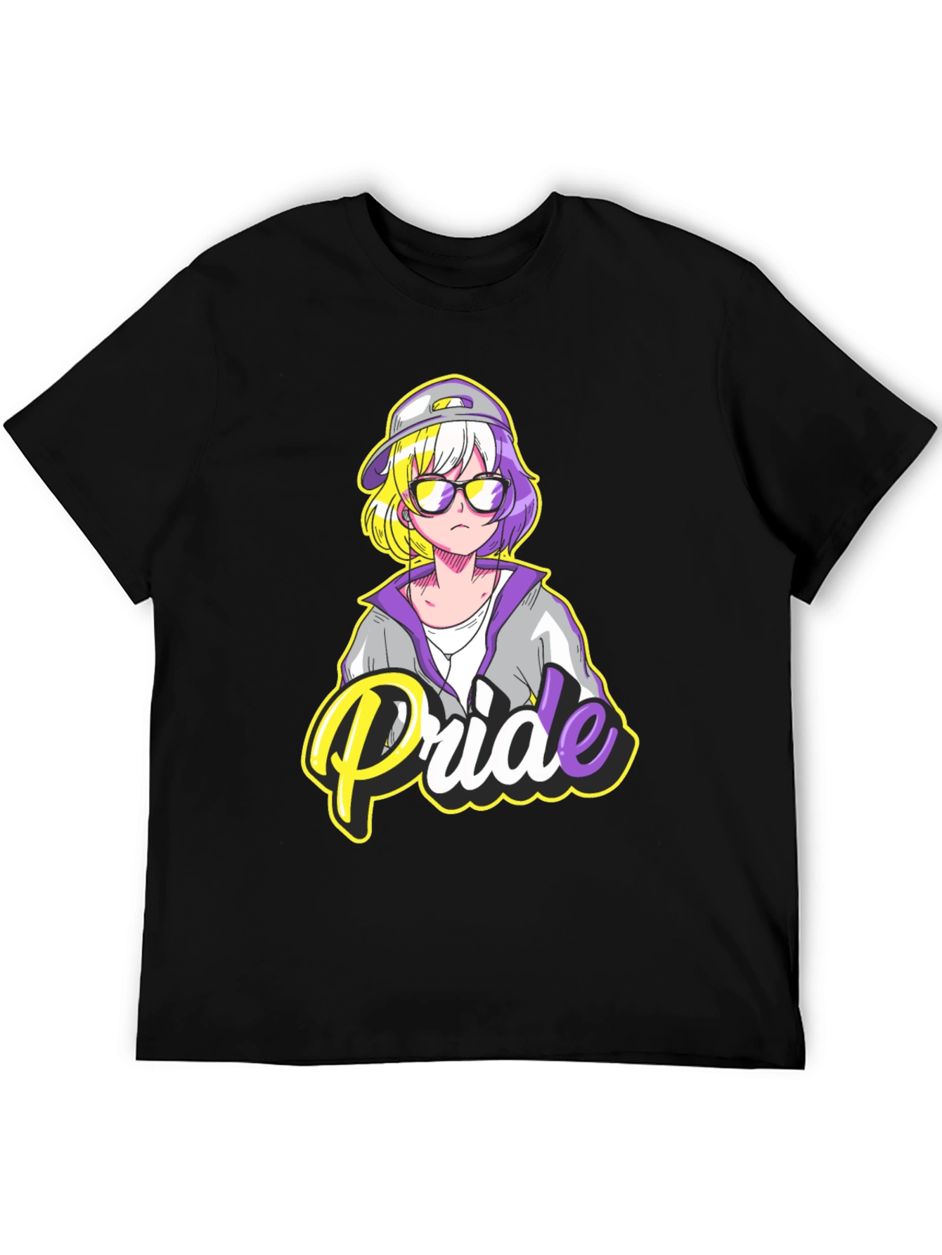 Non-Binary Pride T-Shirt - Anime Design