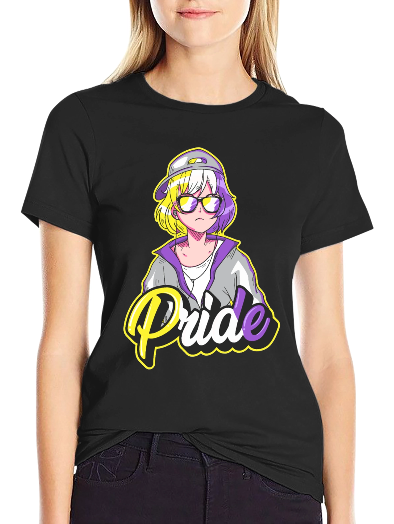 Non-Binary Pride T-Shirt - Anime Design