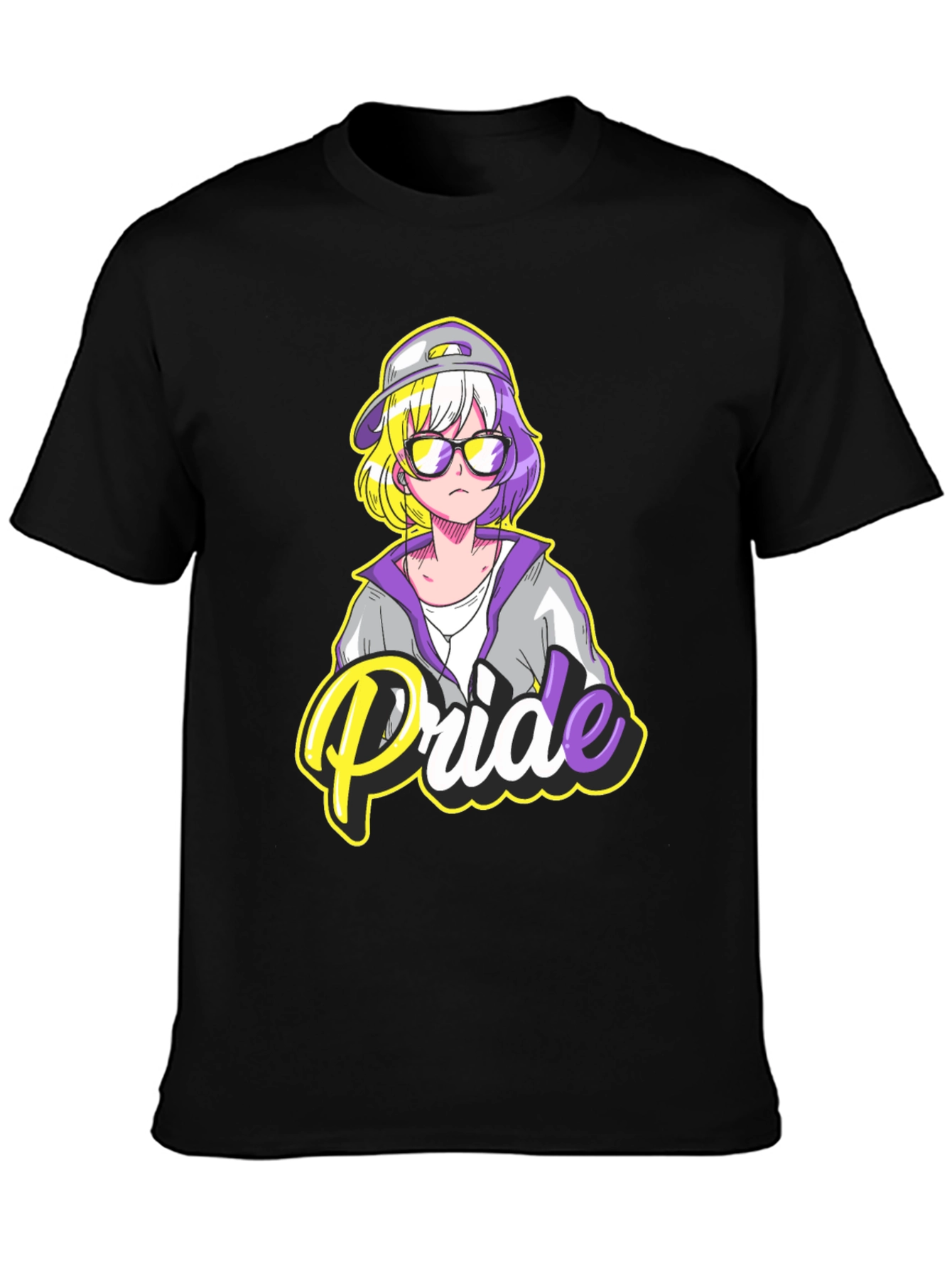 Non-Binary Pride T-Shirt - Anime Design