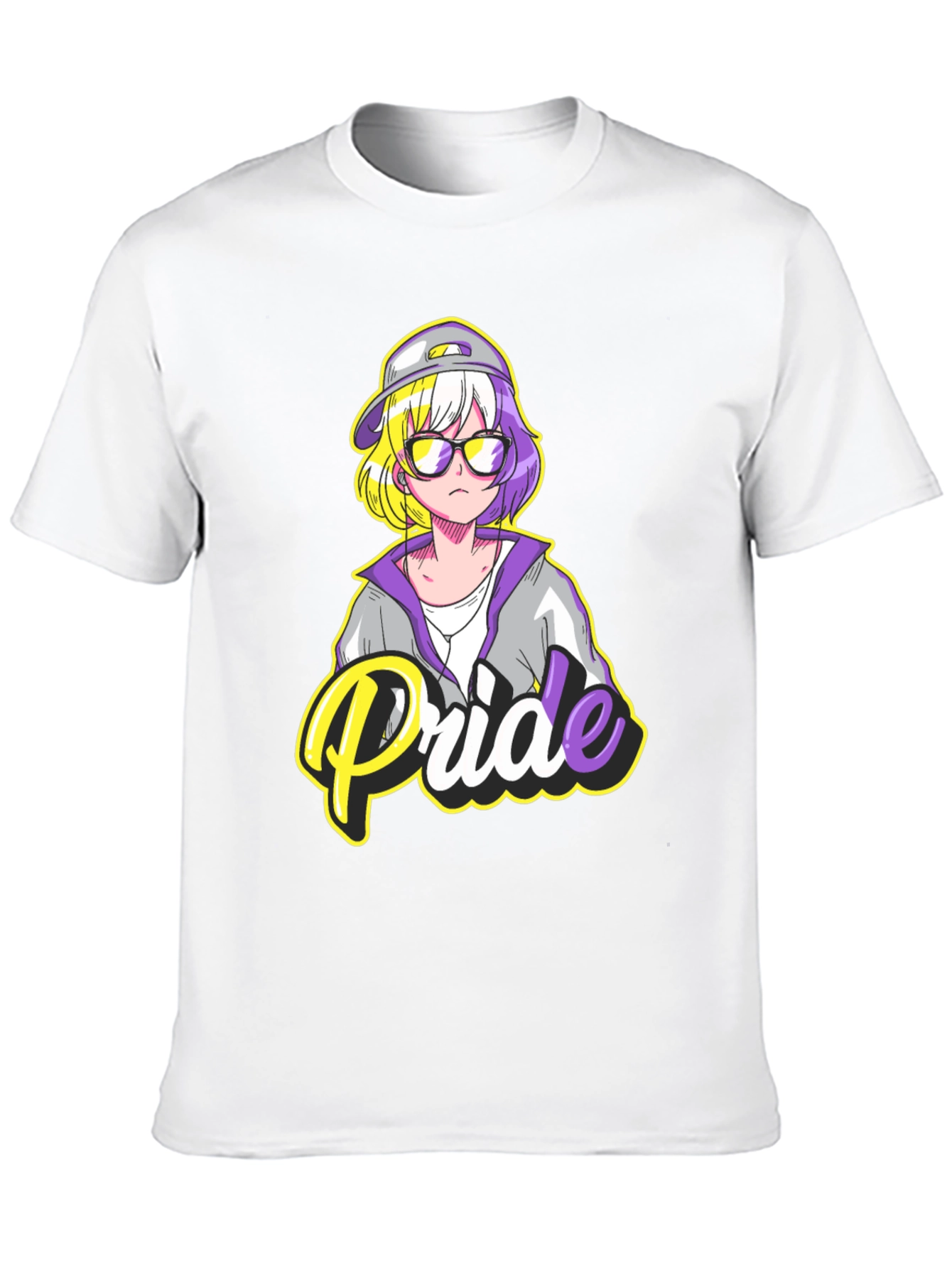 Non-Binary Pride T-Shirt - Anime Design