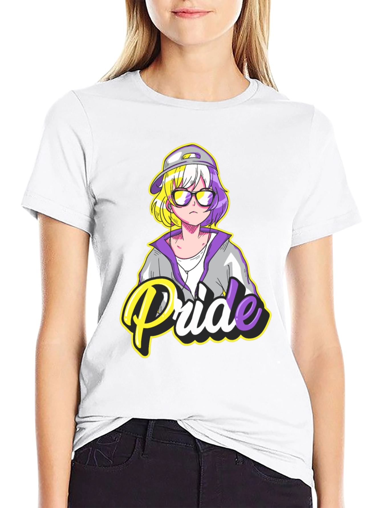 Non-Binary Pride T-Shirt - Anime Design