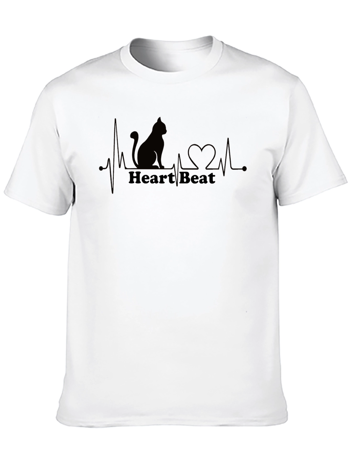 Cat Heartbeat Graphic Tee