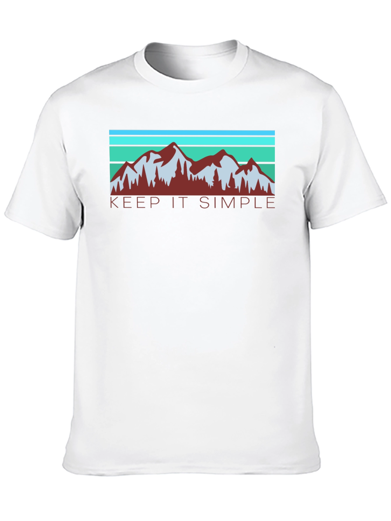 Keep It Simple Mountain Graphic Black T-Shirt