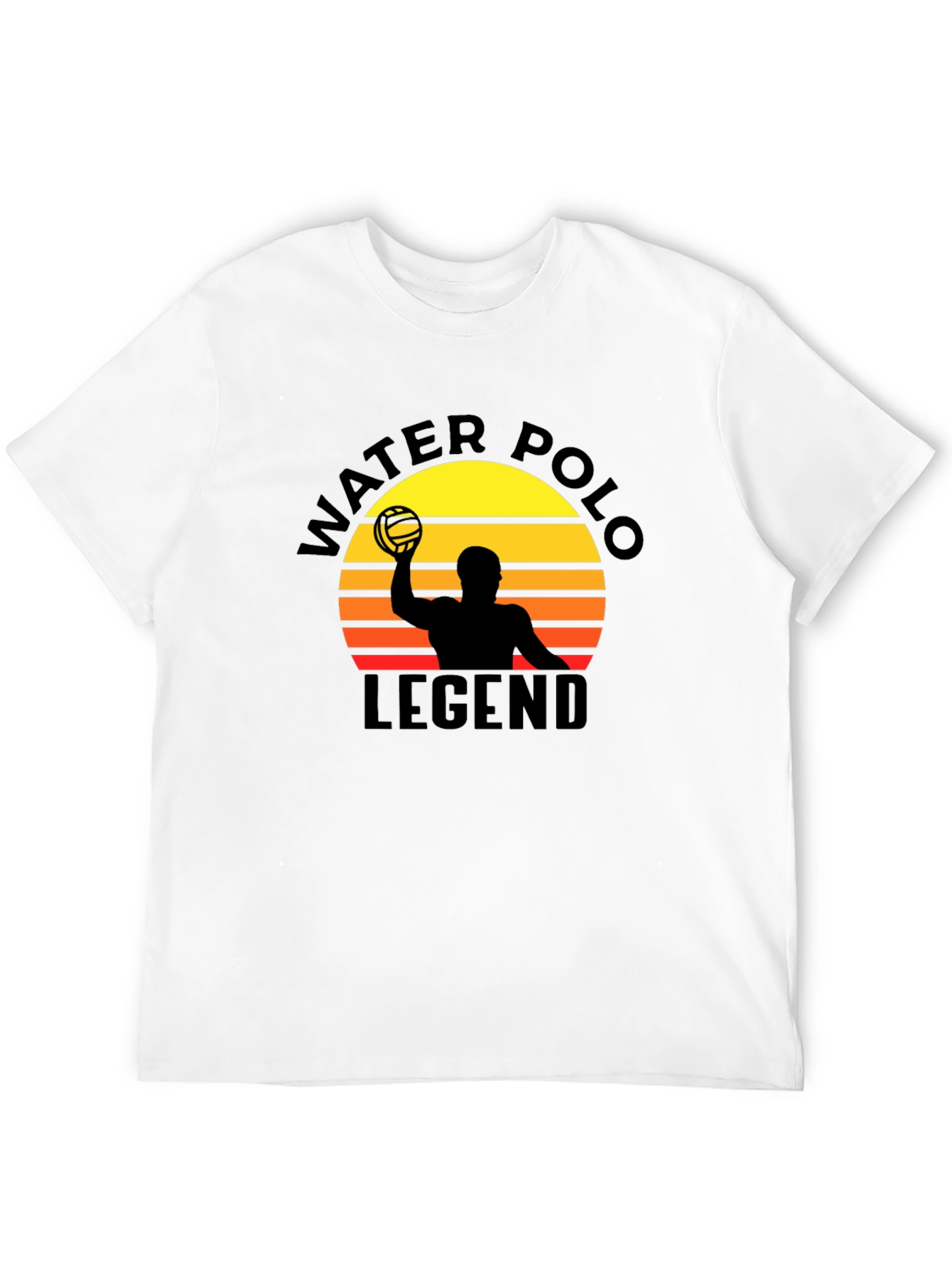Water Polo Legend Black T-Shirt - Retro Style