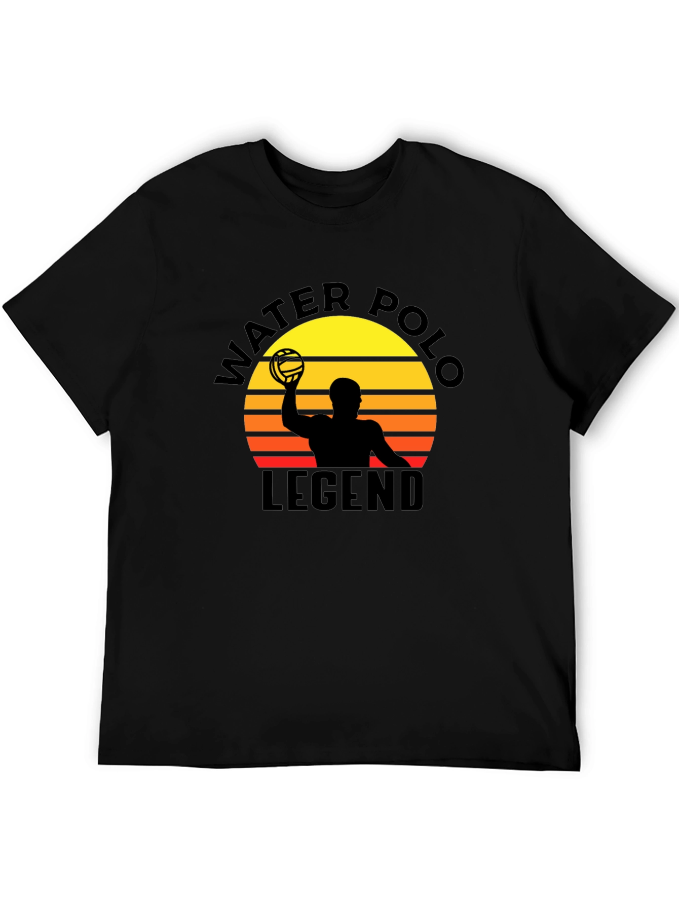 Water Polo Legend Black T-Shirt - Retro Style