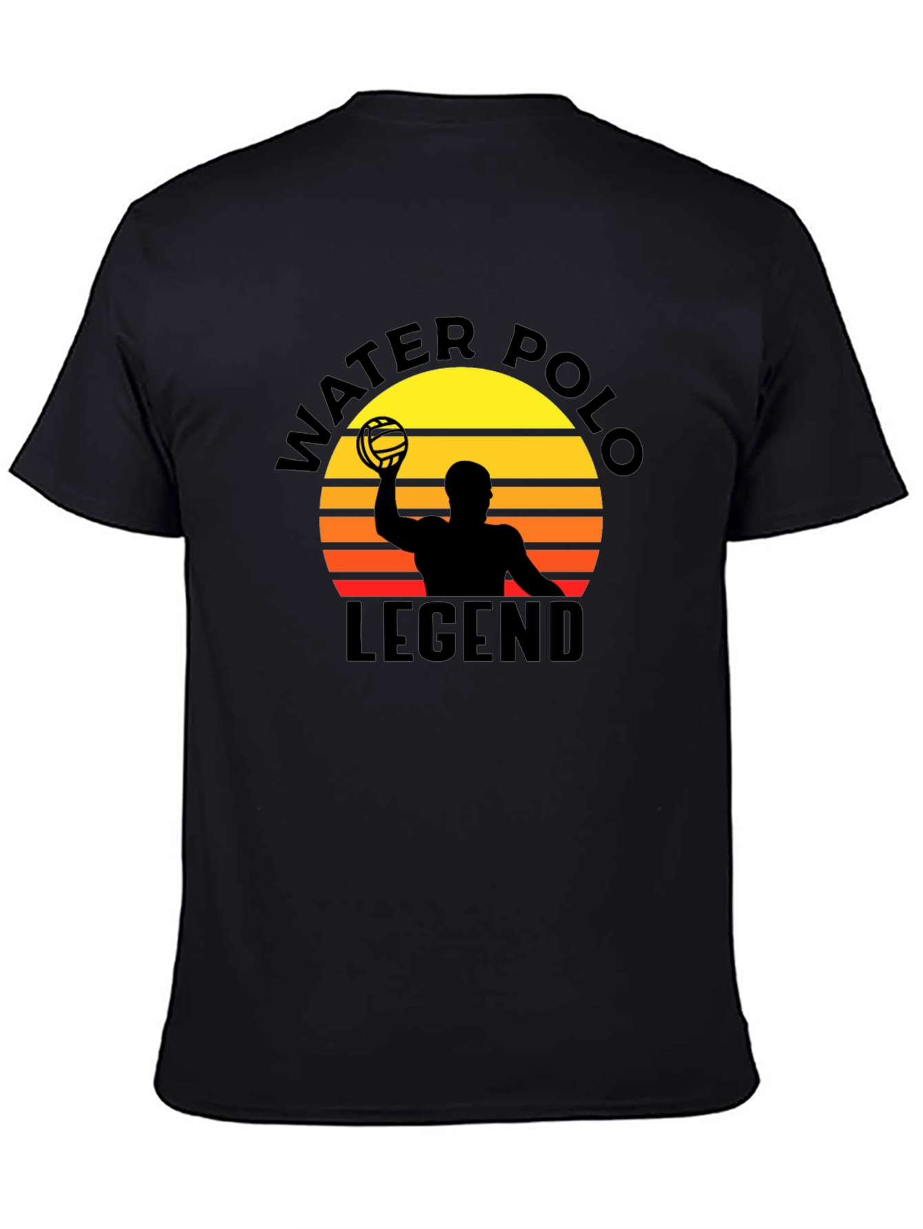 Water Polo Legend Black T-Shirt - Retro Style